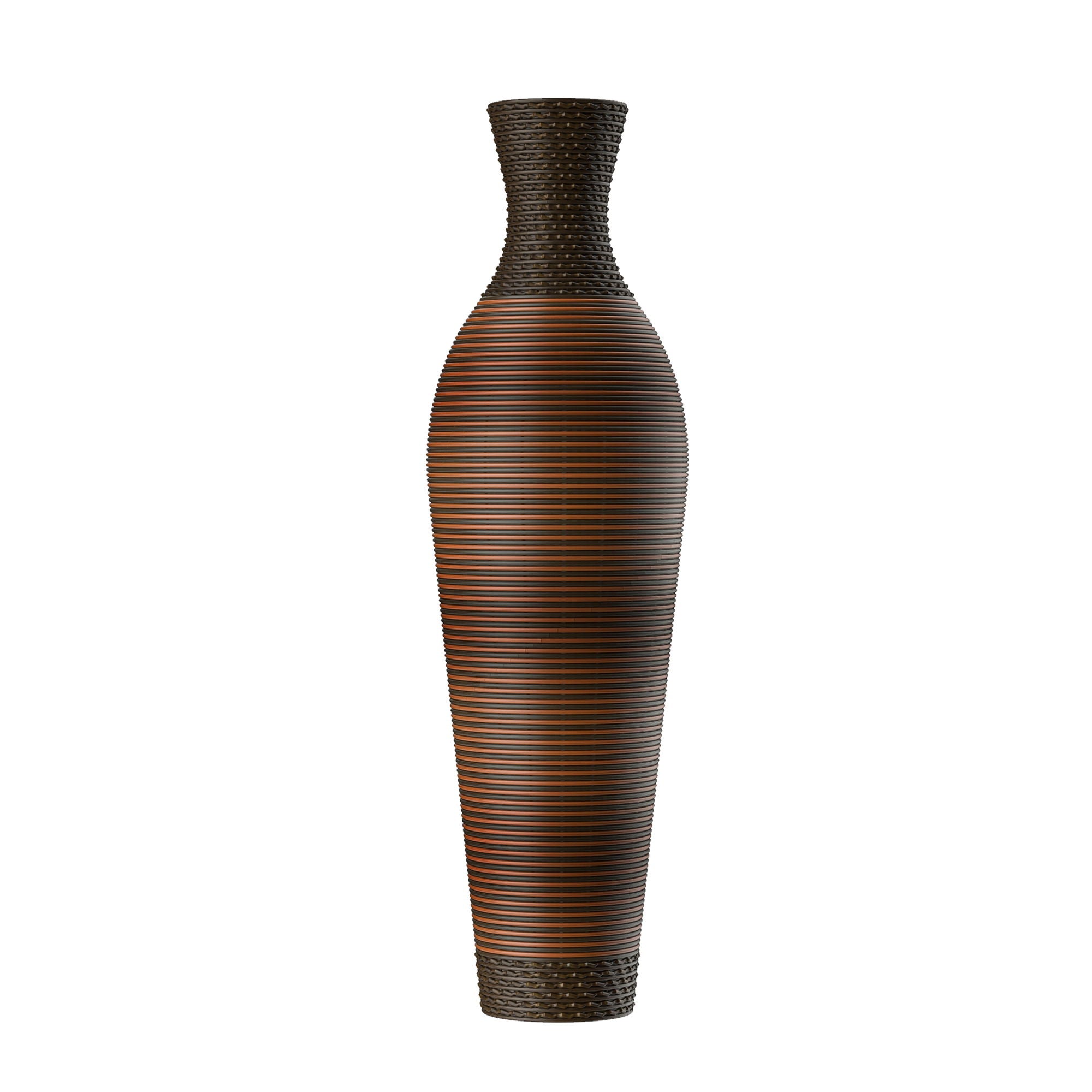 Tall Standing Designer Floor Vases With Elegant 2 Tone Finishes For Decorating