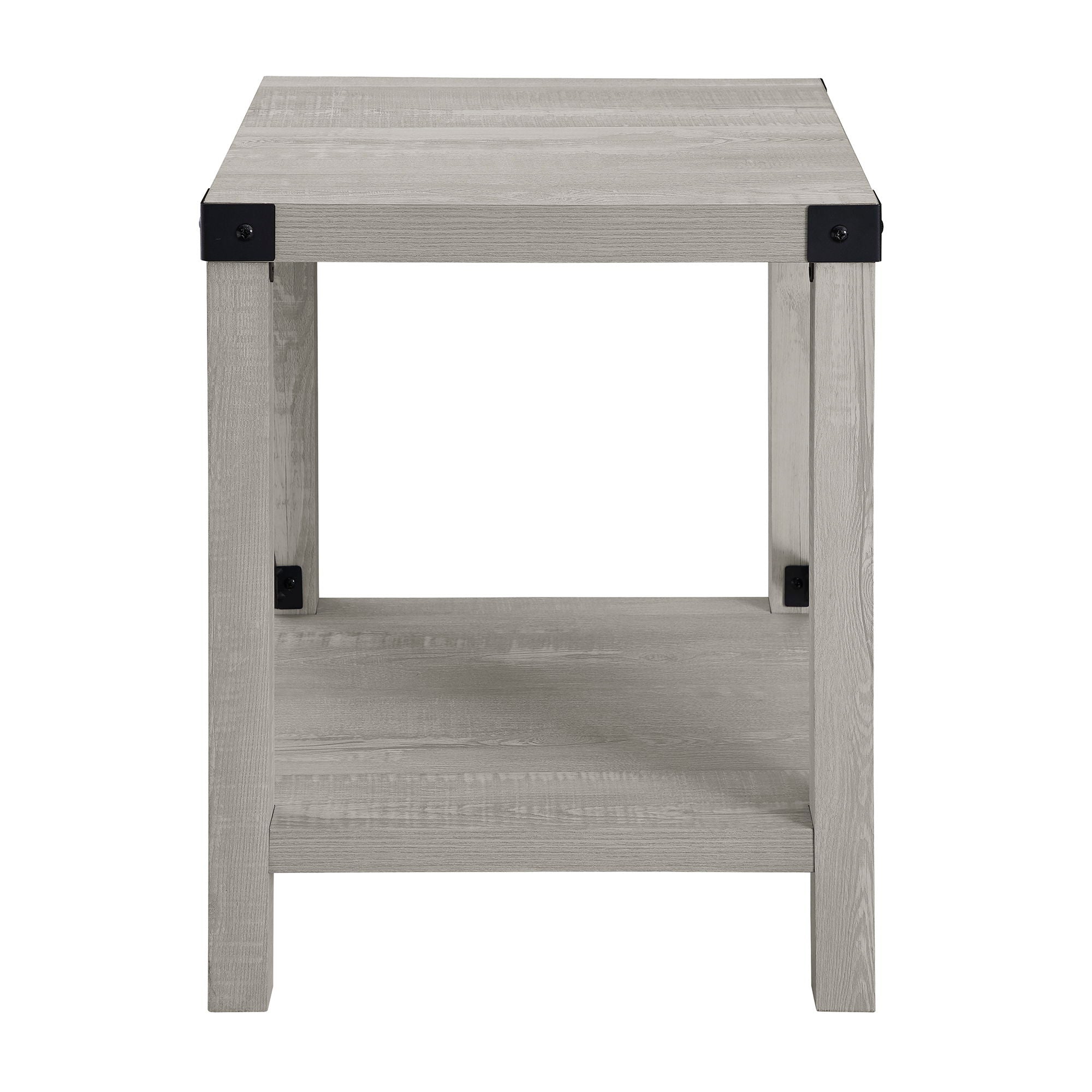 Farmhouse Metal X Table With Lower Shelf