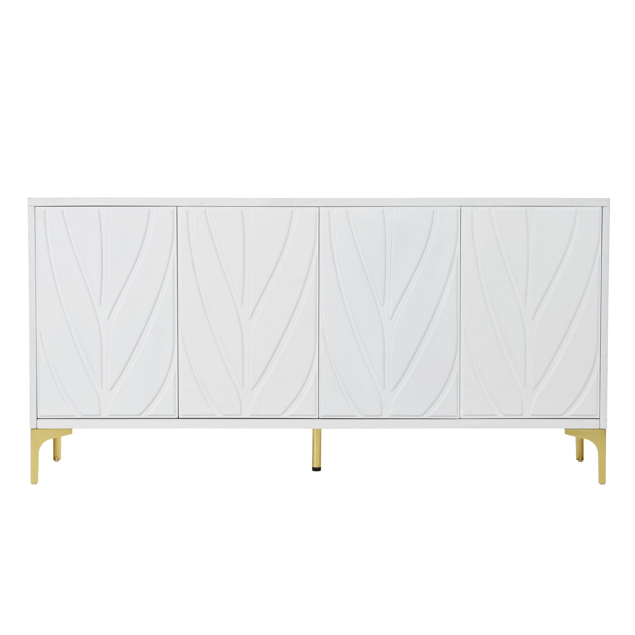 Modern Sideboard Buffet Cabinet With Handleless Press To Open Design With 4 Doors