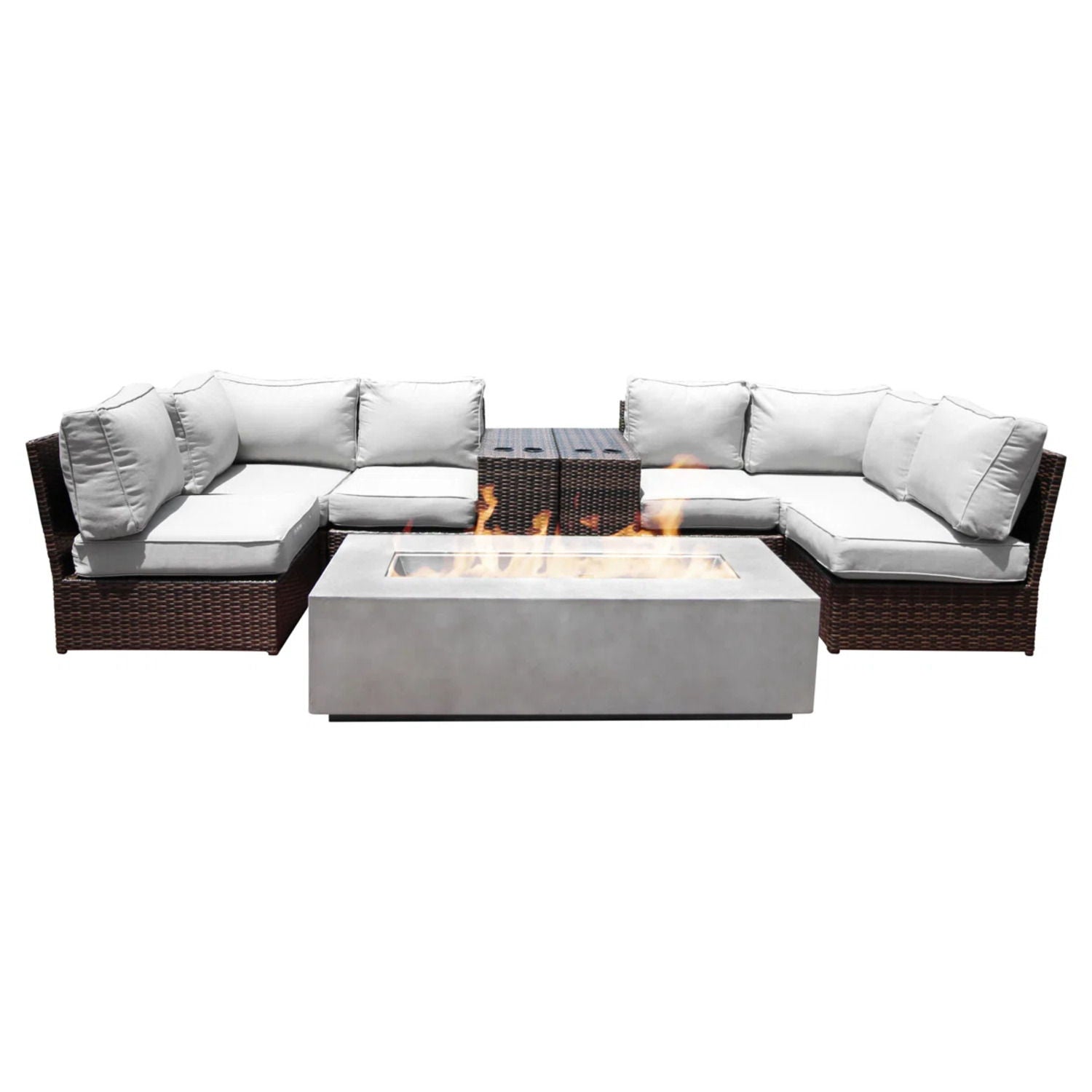 Outdoor Elegance Conversation Set With Fire Pit