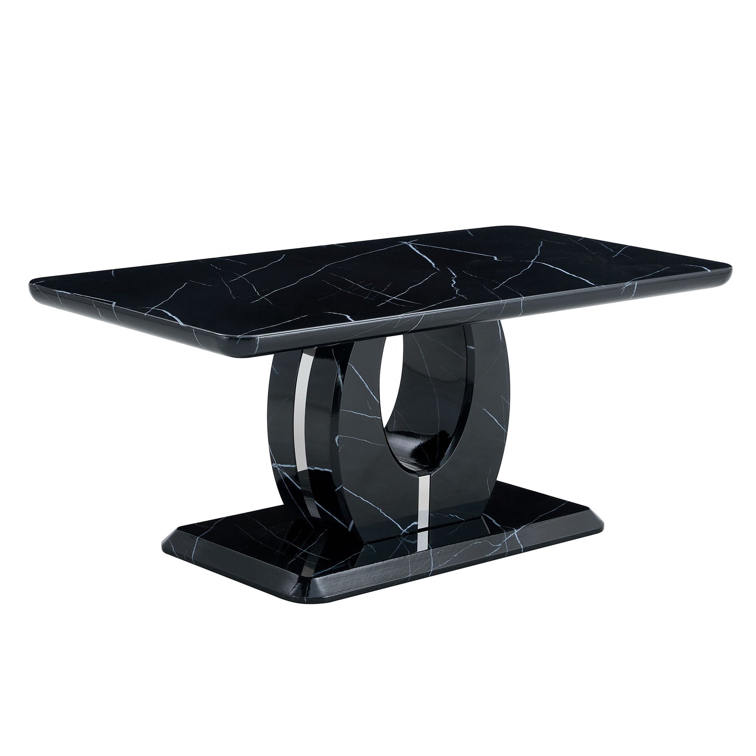 Modern Minimalist Pattern Sticker Rectangular Coffee Table With Elegant Design And Moderate Size