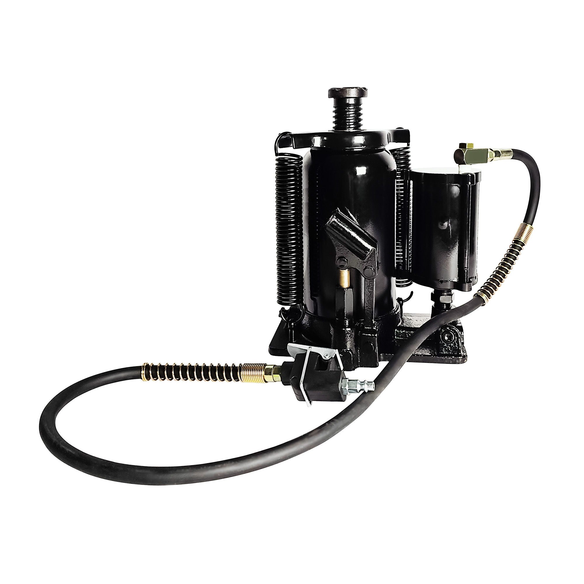 Air Hydraulic Bottle Jack, 20 Ton / 40000 Lbs Bottle Jack, 10.23-20.07-Inch Lifting Range, Manual Handle And Air Pump - Black