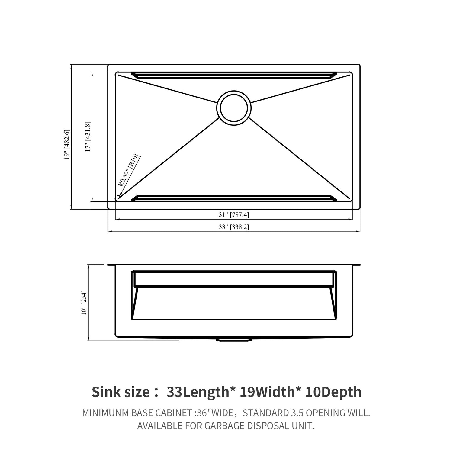 Undermount Kitchen Sink, Single Bowl With Ledge Workstation, 16 Gauge Stainless Steel - Brushed Nickel