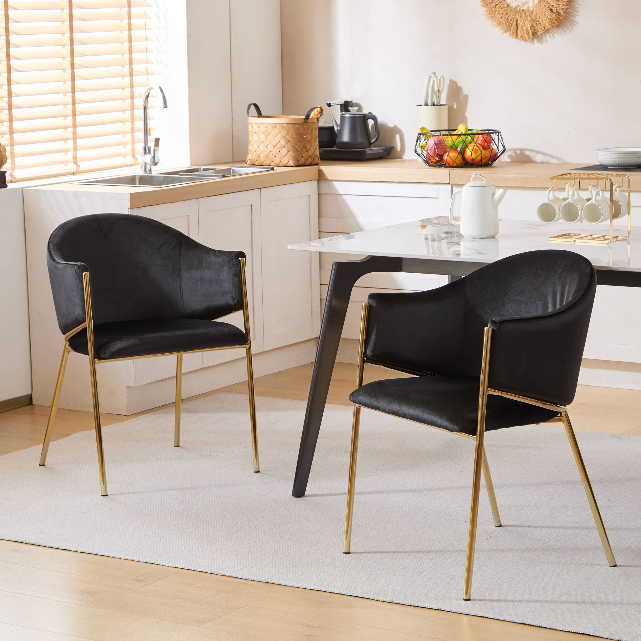 Modern Upholstered Dining Chair With Frame And