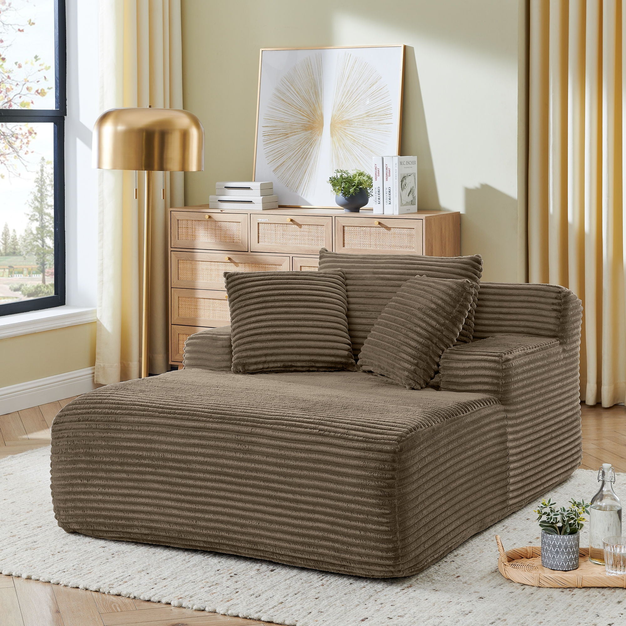 Modern Single Lazy Sofa Lounge Chair With High Density Foam