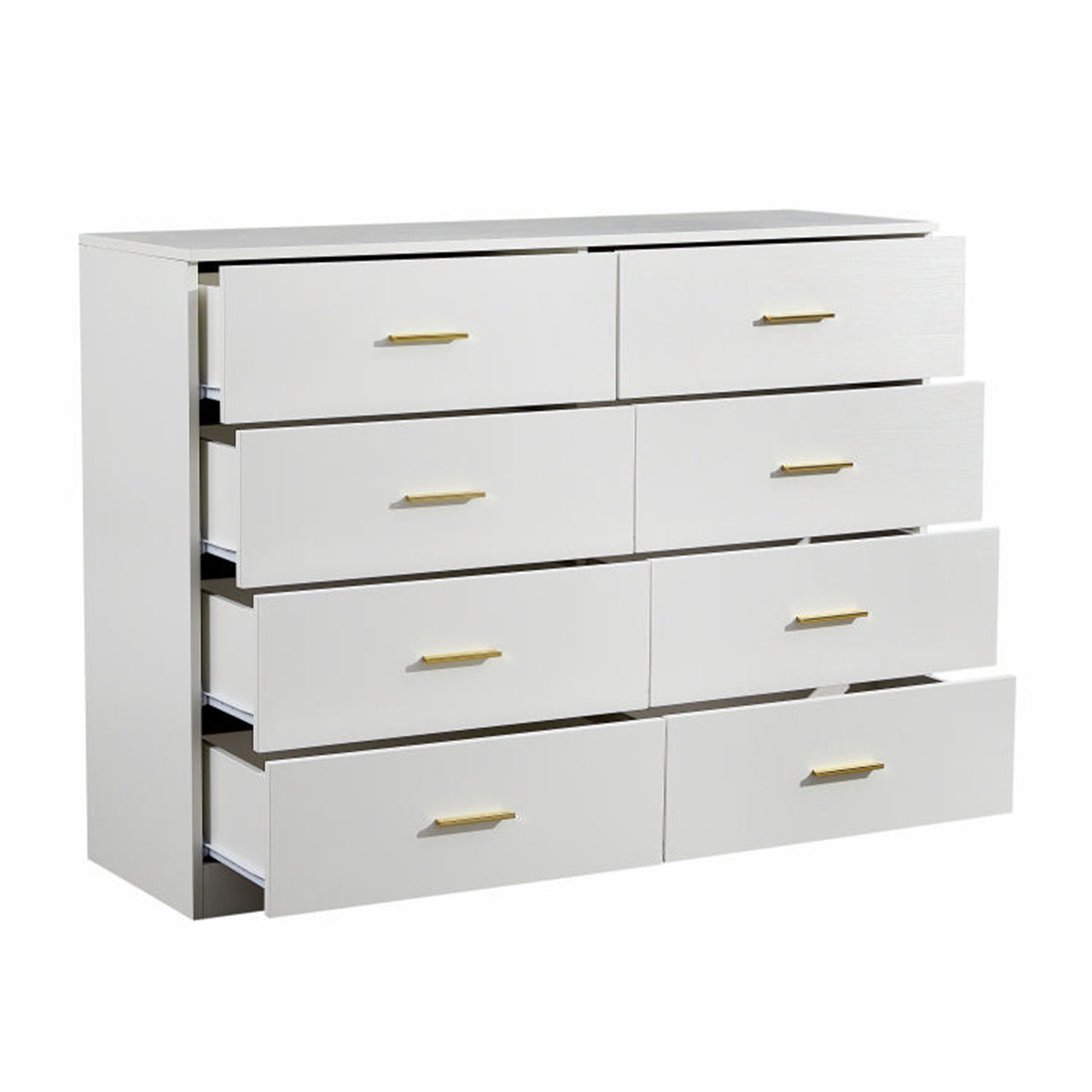 Modern Drawer Dresser For Bedroom, Ample Storage Wide Chest Of Drawers