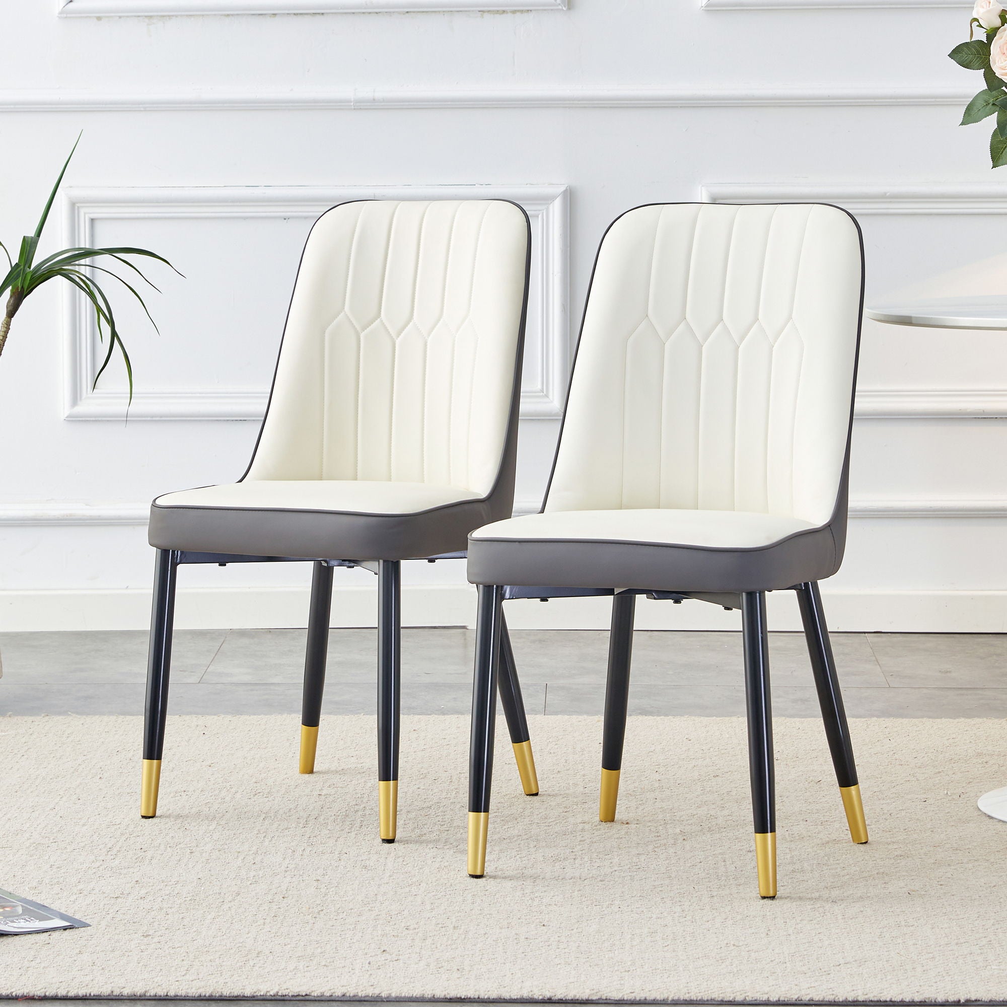 Modern Dining Chair With Metal Leg
