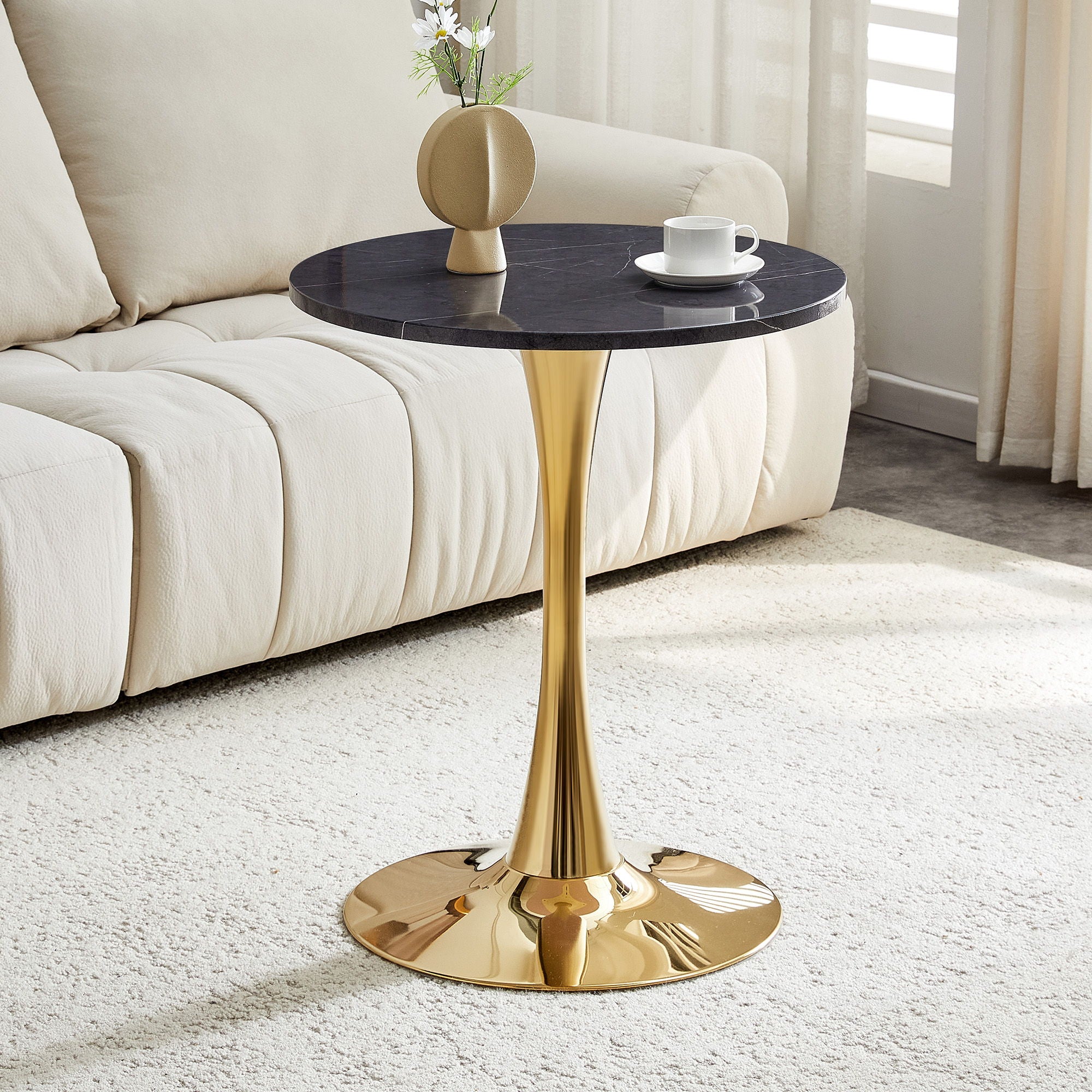 Round Dining Table With Thickened Top For Kitchen