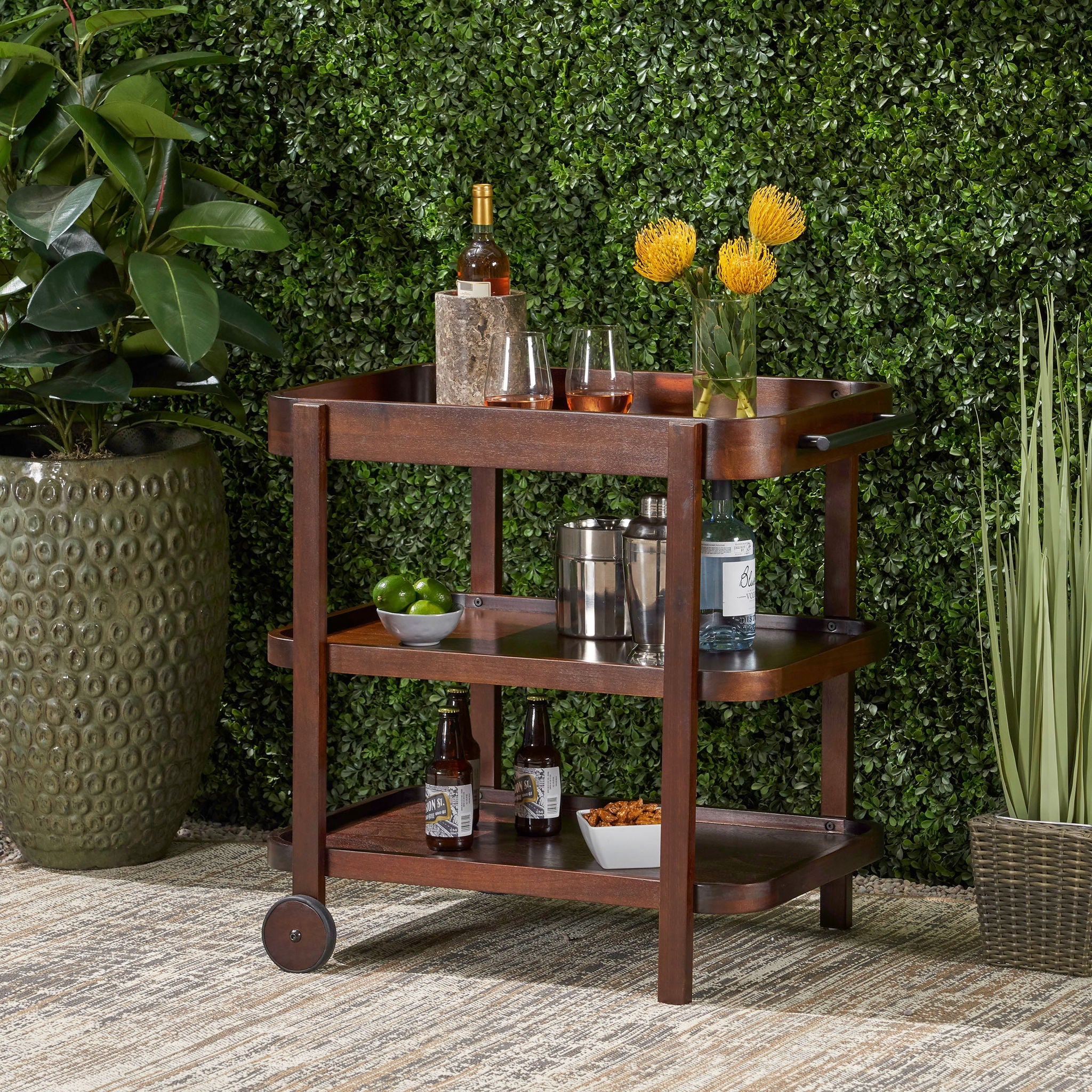 Home Selleck - Bar Cart - Mahogany