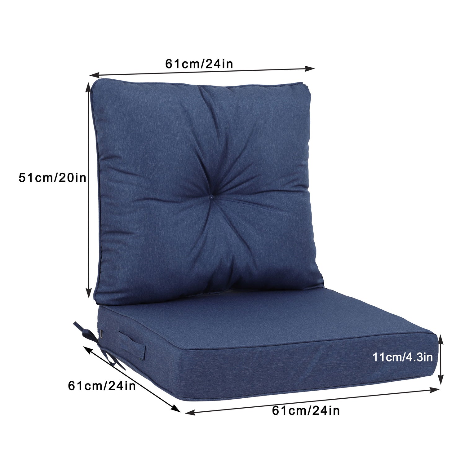 Outdoor Deep Seat Cushions For Patio Furniture Waterproof Set