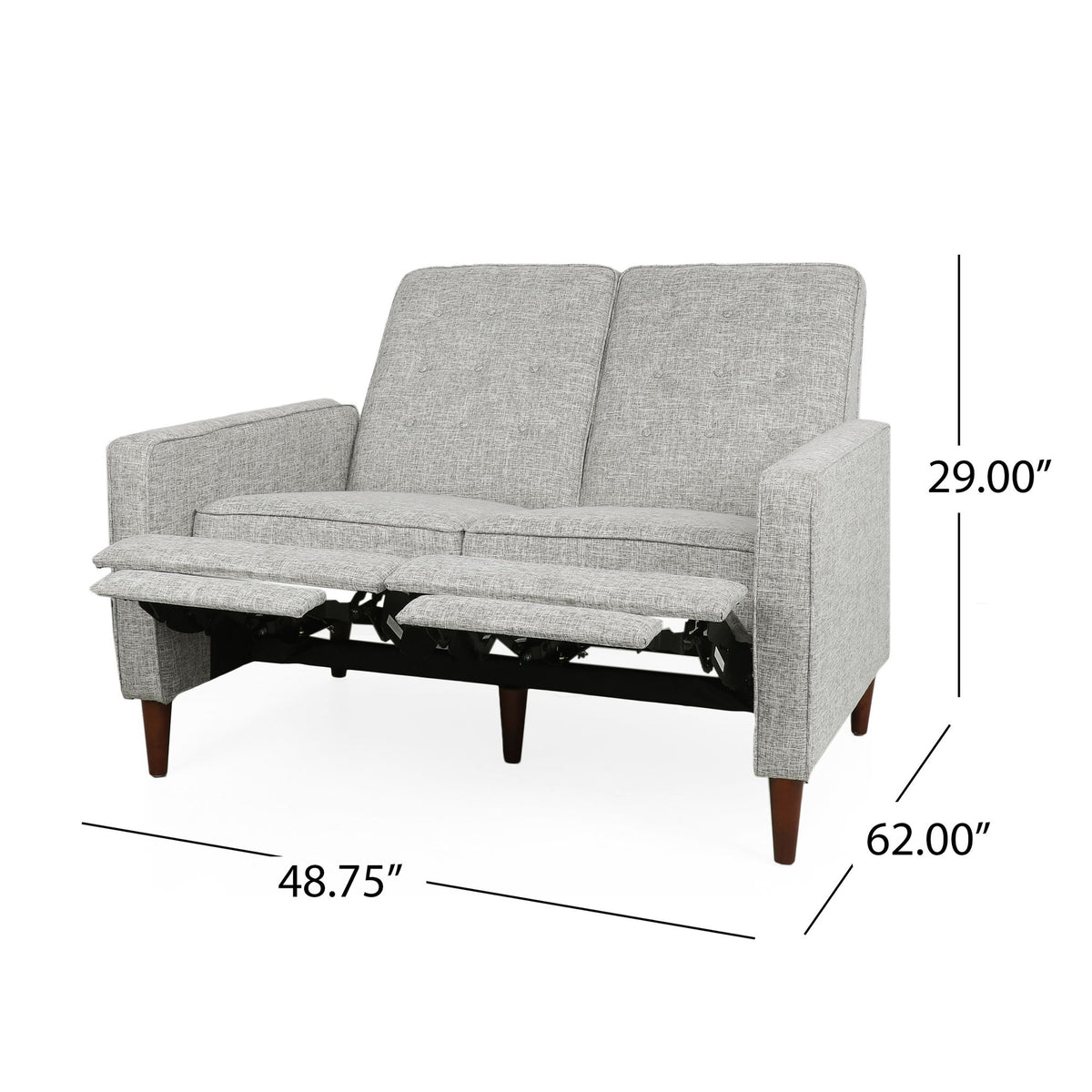 Manville - Contemporary Tufted Loveseat Pushback Recliner