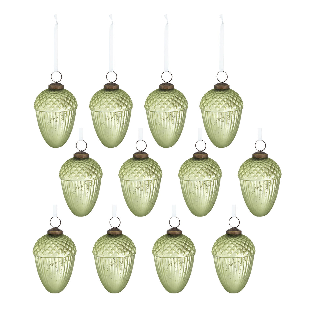 Tear Drop Ornament, Decorative Hanging Christmas Tree Ornaments For Holiday Party Decorations (Set of 12)
