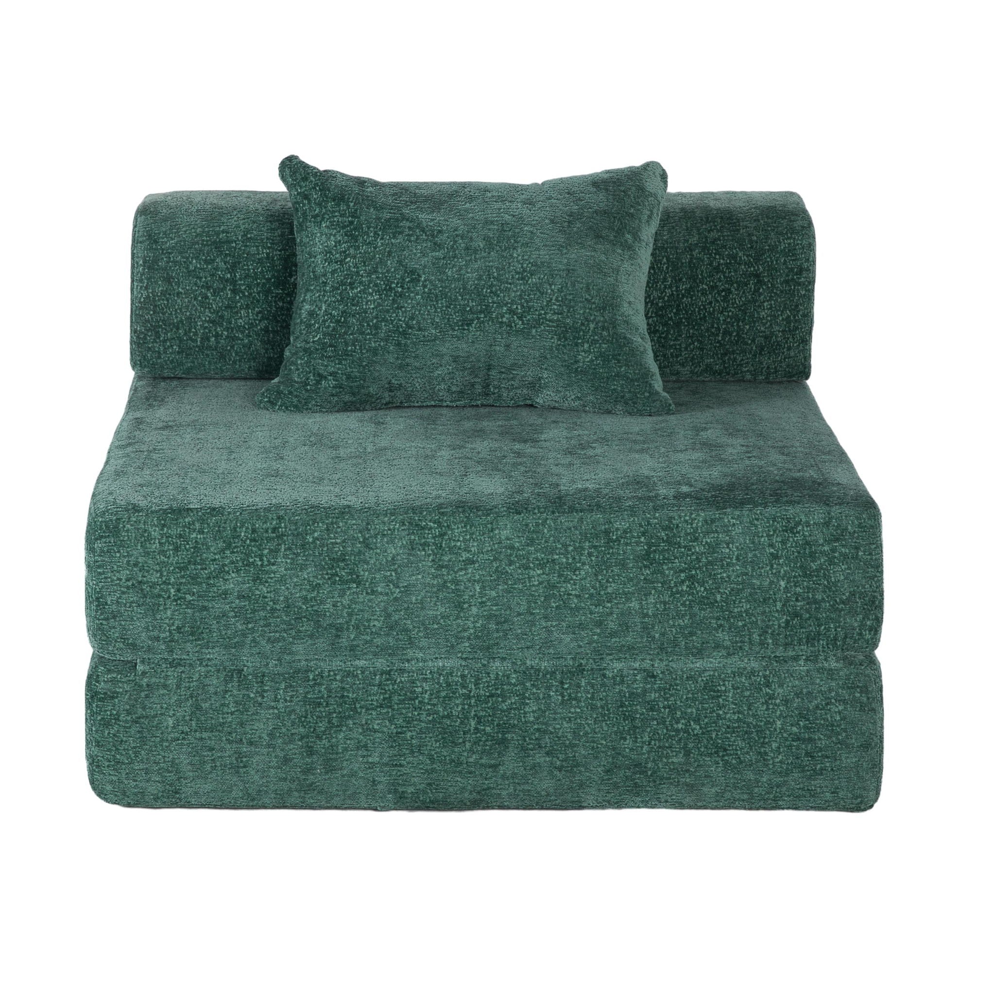 Convertible Floor Sofa Bed With Fixed Shape Frame For Living Room
