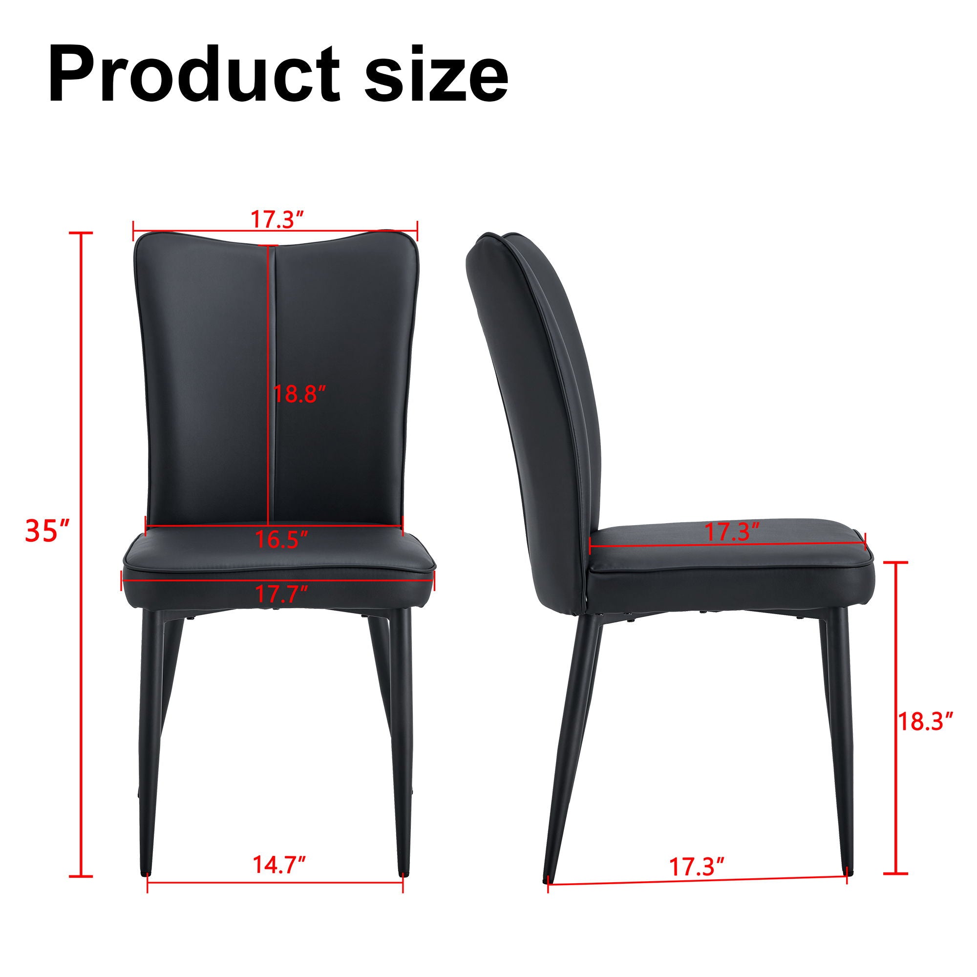 Modern Minimalist Dining Chairs (Set of 2)