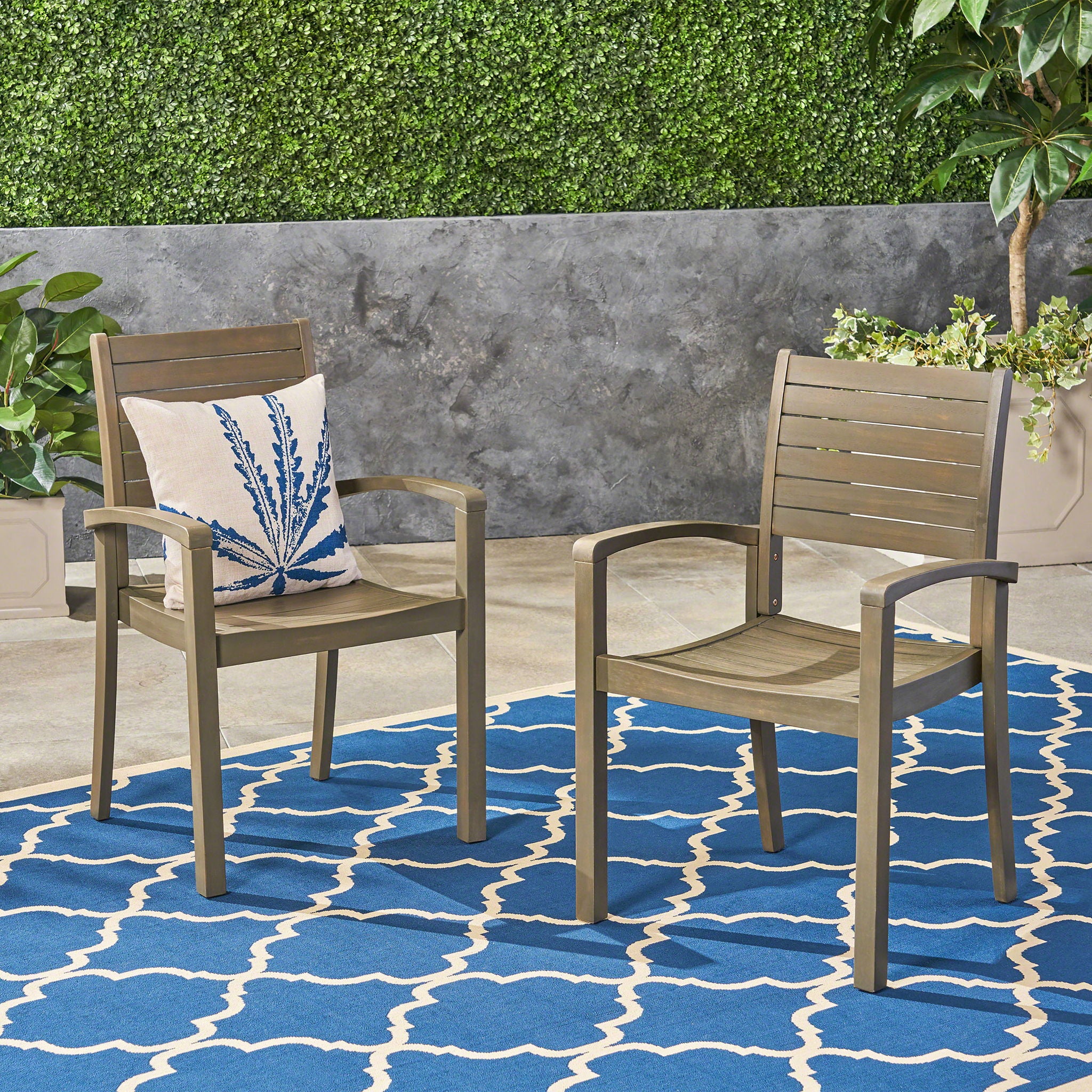 Outdoor Dining Chair, Stacking Design For Patio