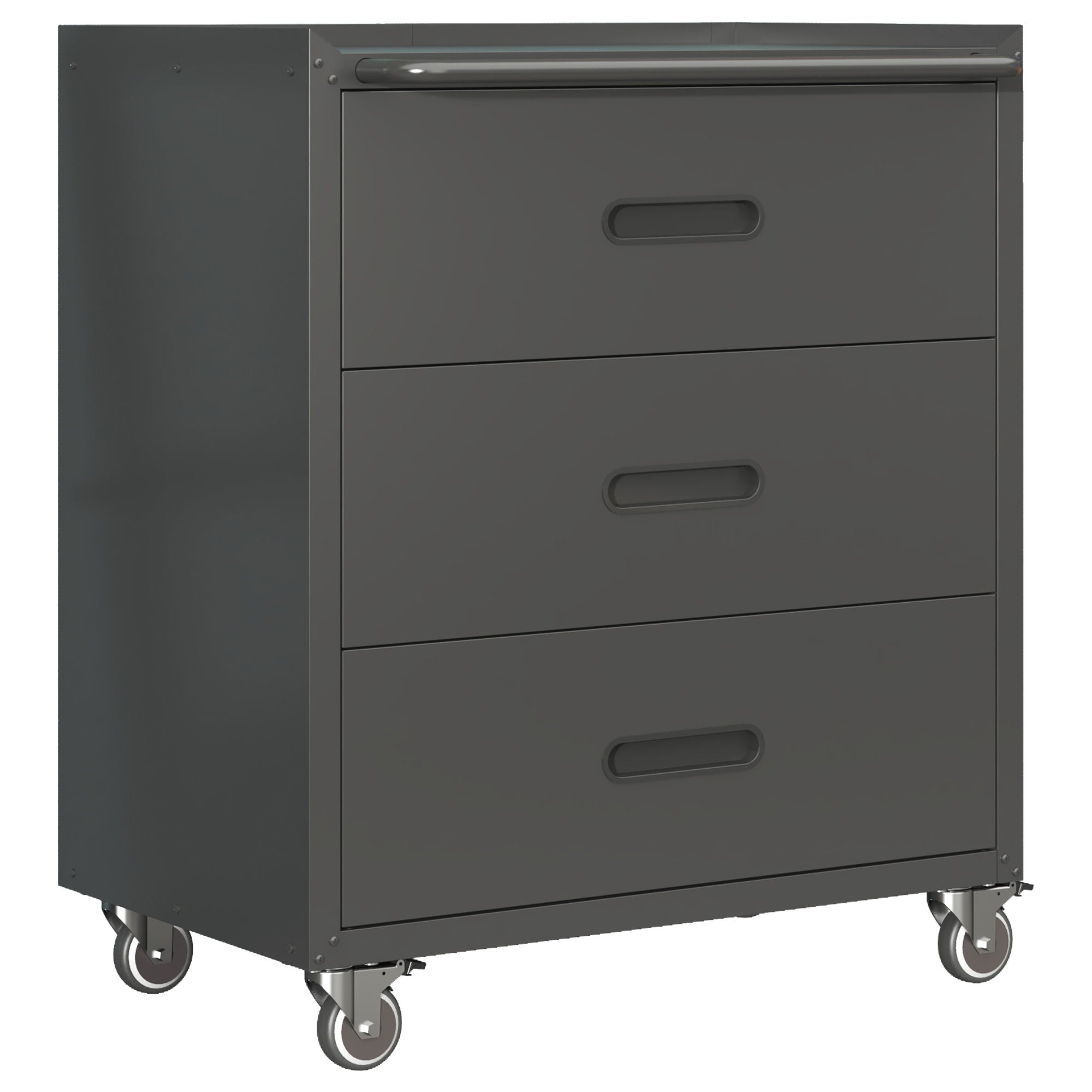 Heavy Duty Metal Storage Cabinet With Wheels 3 Drawer Tool Cabinet For Garage, Office, And Home Organizer Solutions