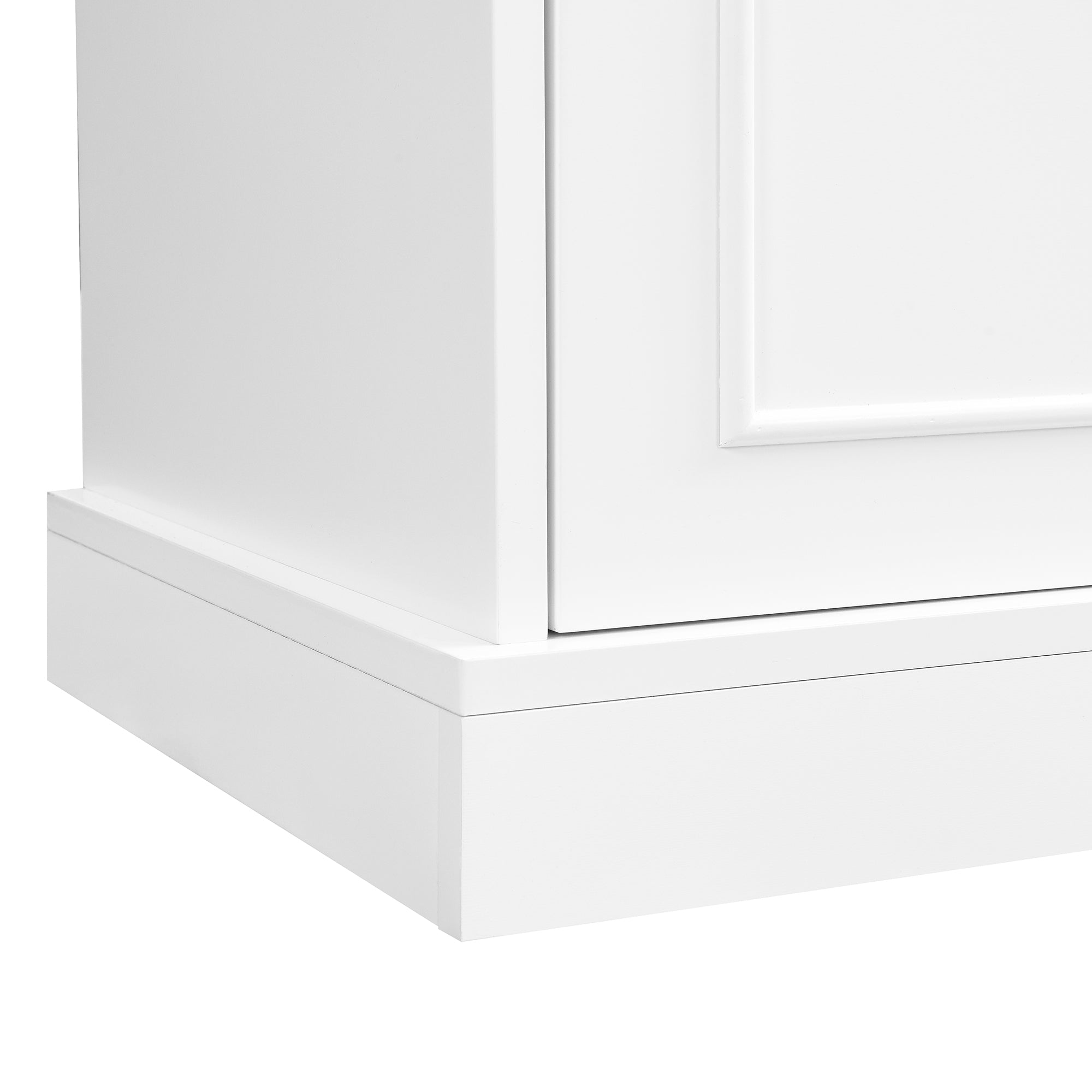 Large Wall Unit Entertainment Center with Bookshelves for TVs Up to 78" Modern TV Console with Cabinets and Open Shelves, 4-in-1 TV Stand with Golden Handles, White, 104.2&