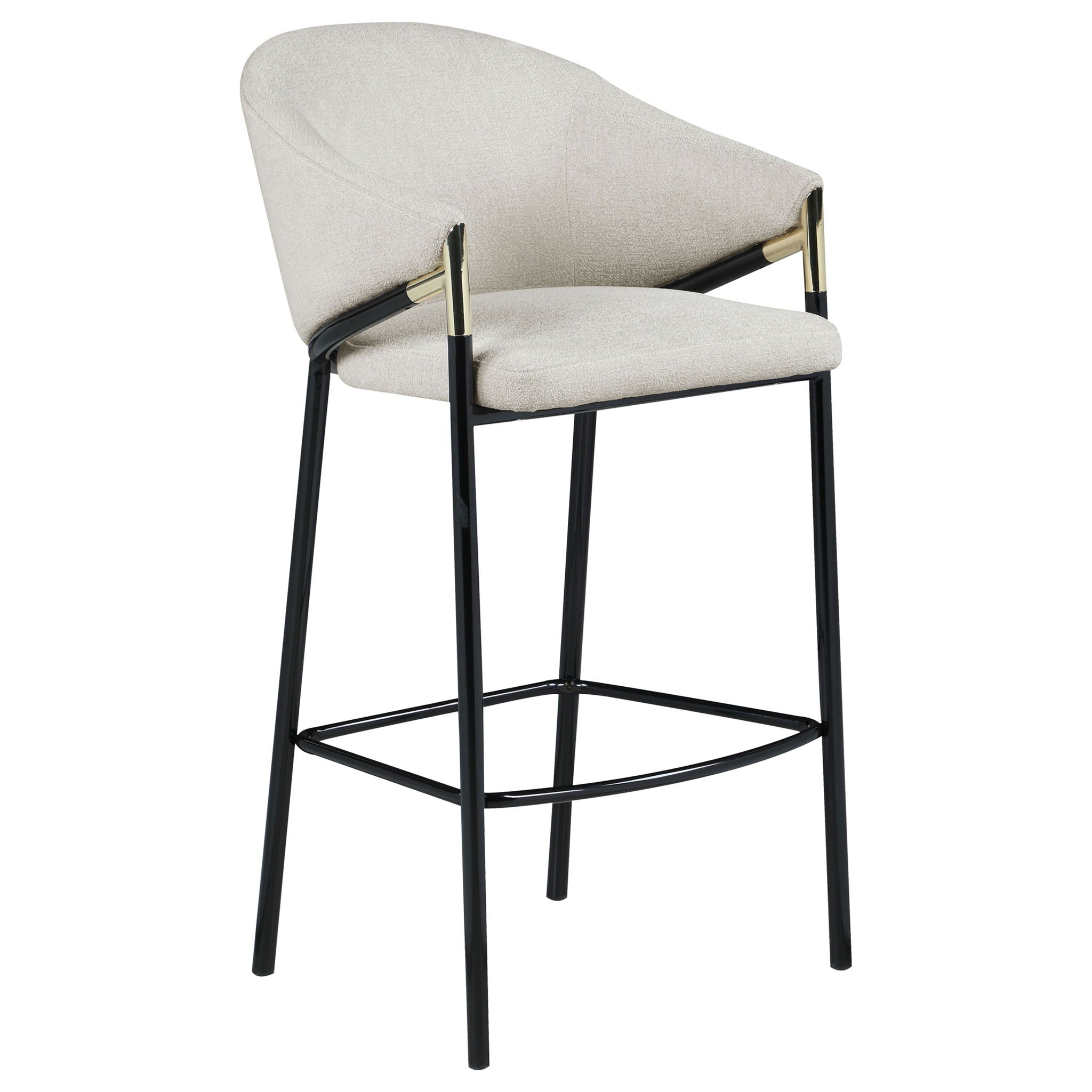 Sloped Arm Bar Stools (Set of 2) - Beige