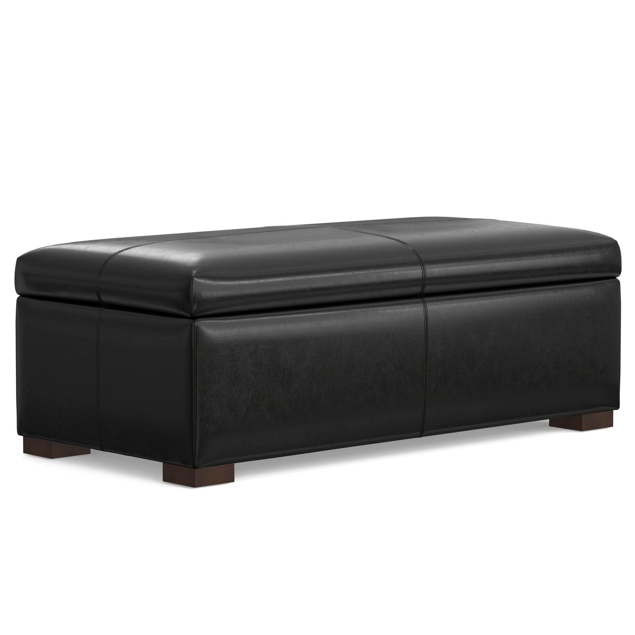 Gabbie - Rectangular Storage Ottoman - Black