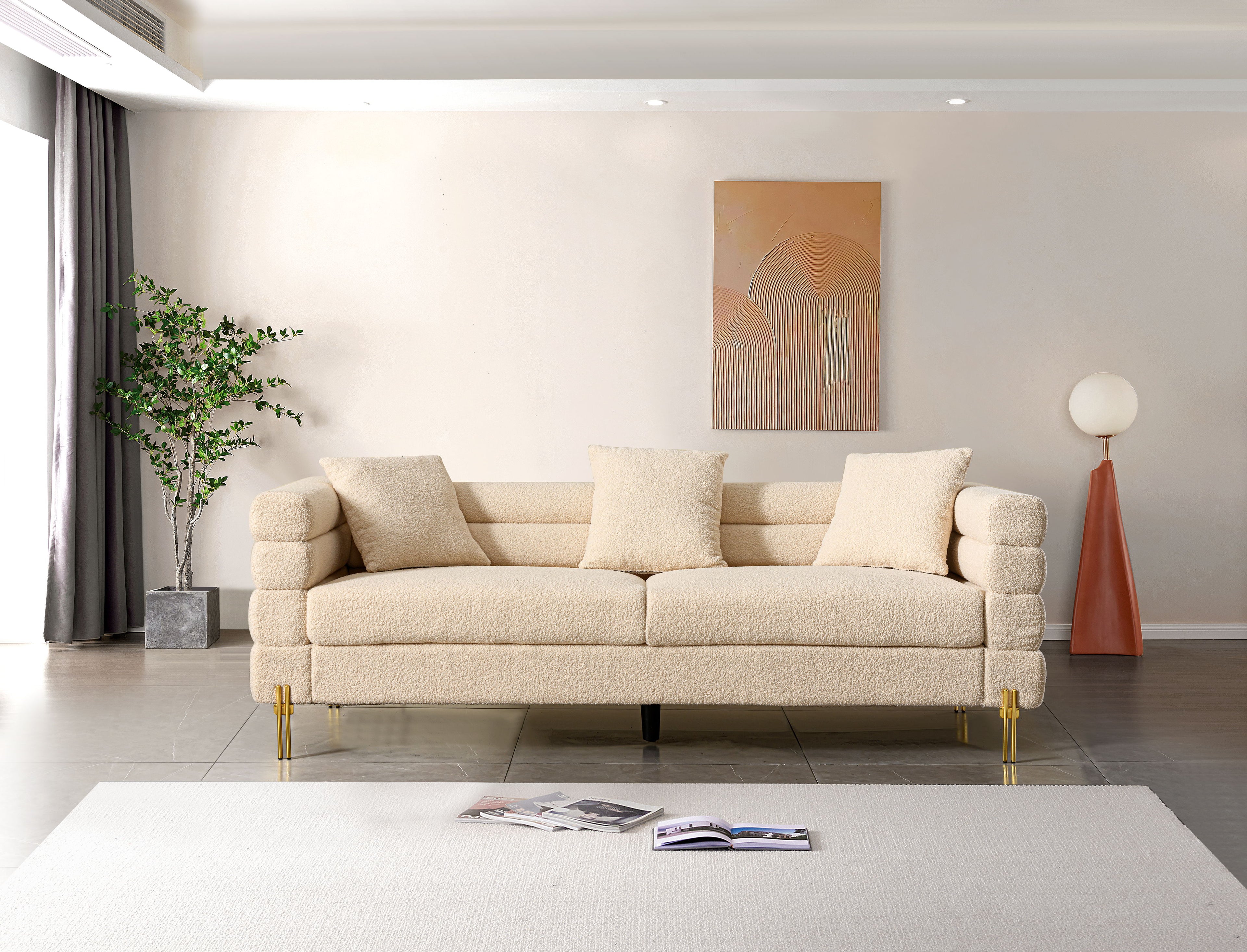 Modern Luxurious And Comfortable Upholstered Sofa