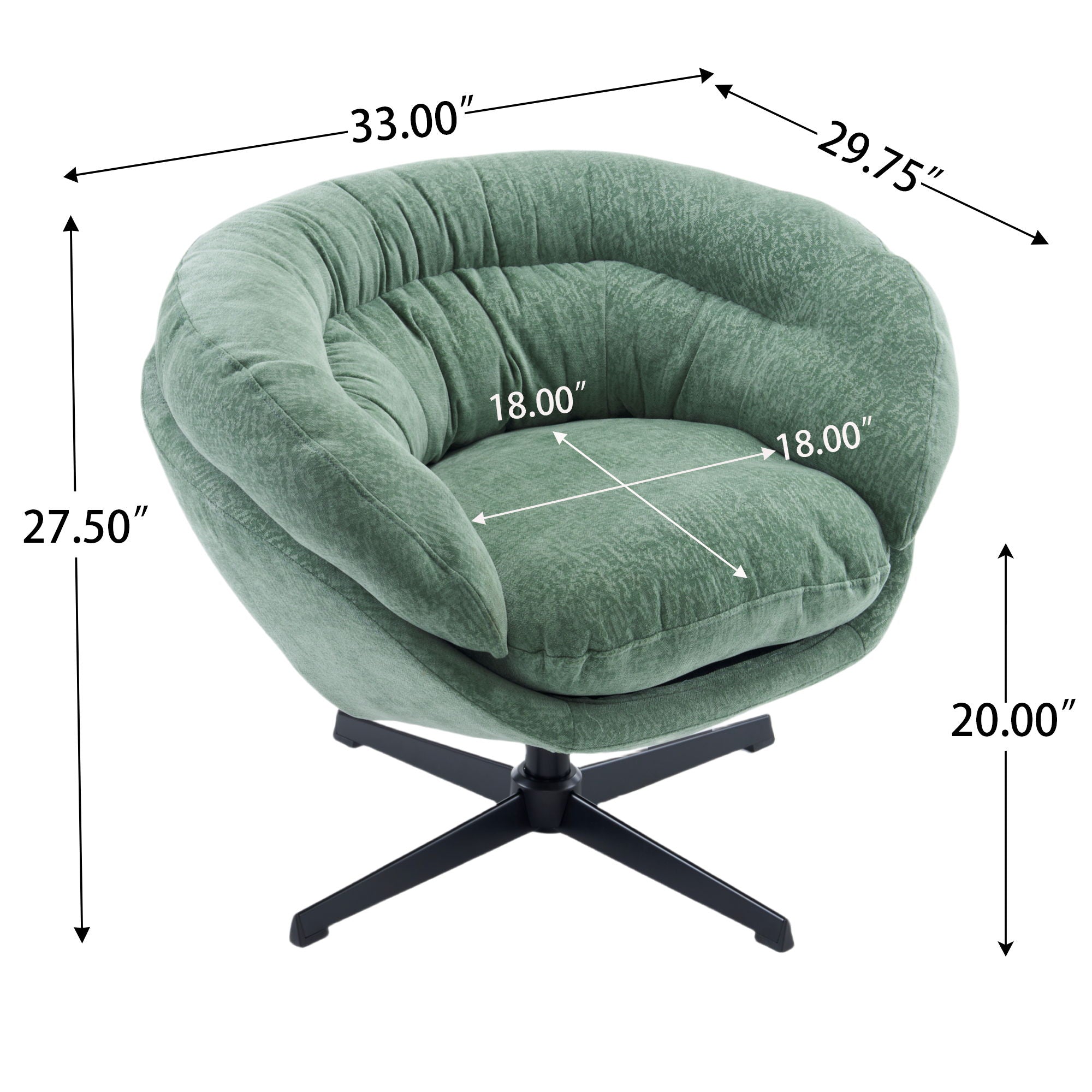 Modern Chenille Office Chair With 360 Degree Swivel