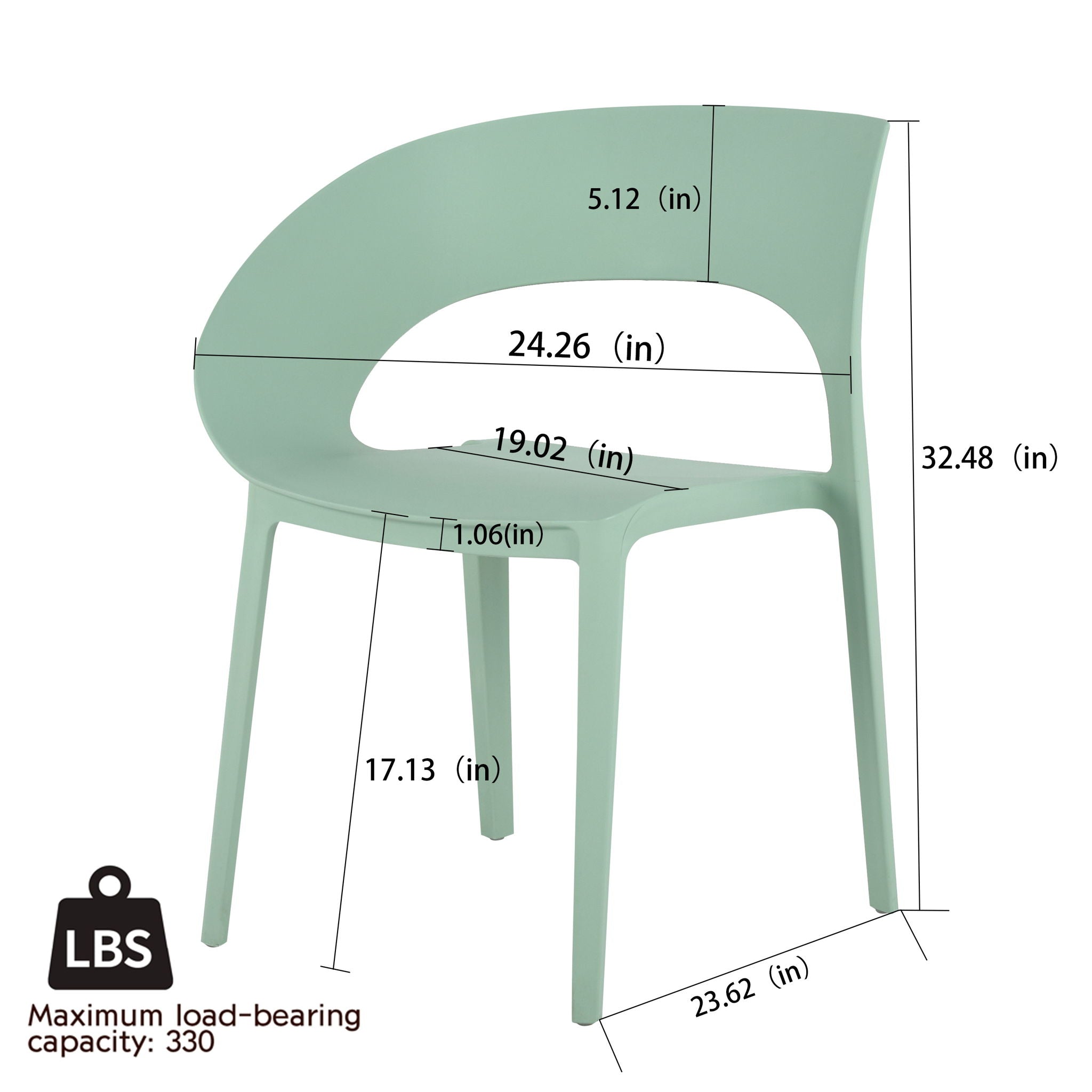 4 Piece Set Of Modern Designed Single Chairs With Folding Square Table