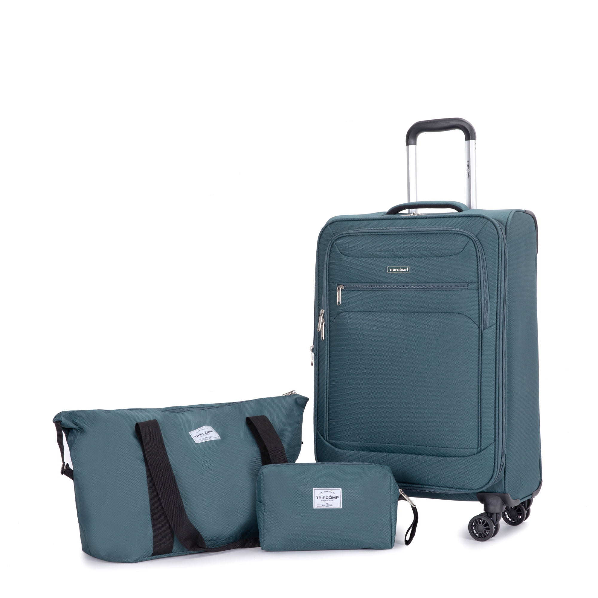 3 Piece Luggage Sets, Softshell Suitcase Spinner Wheels