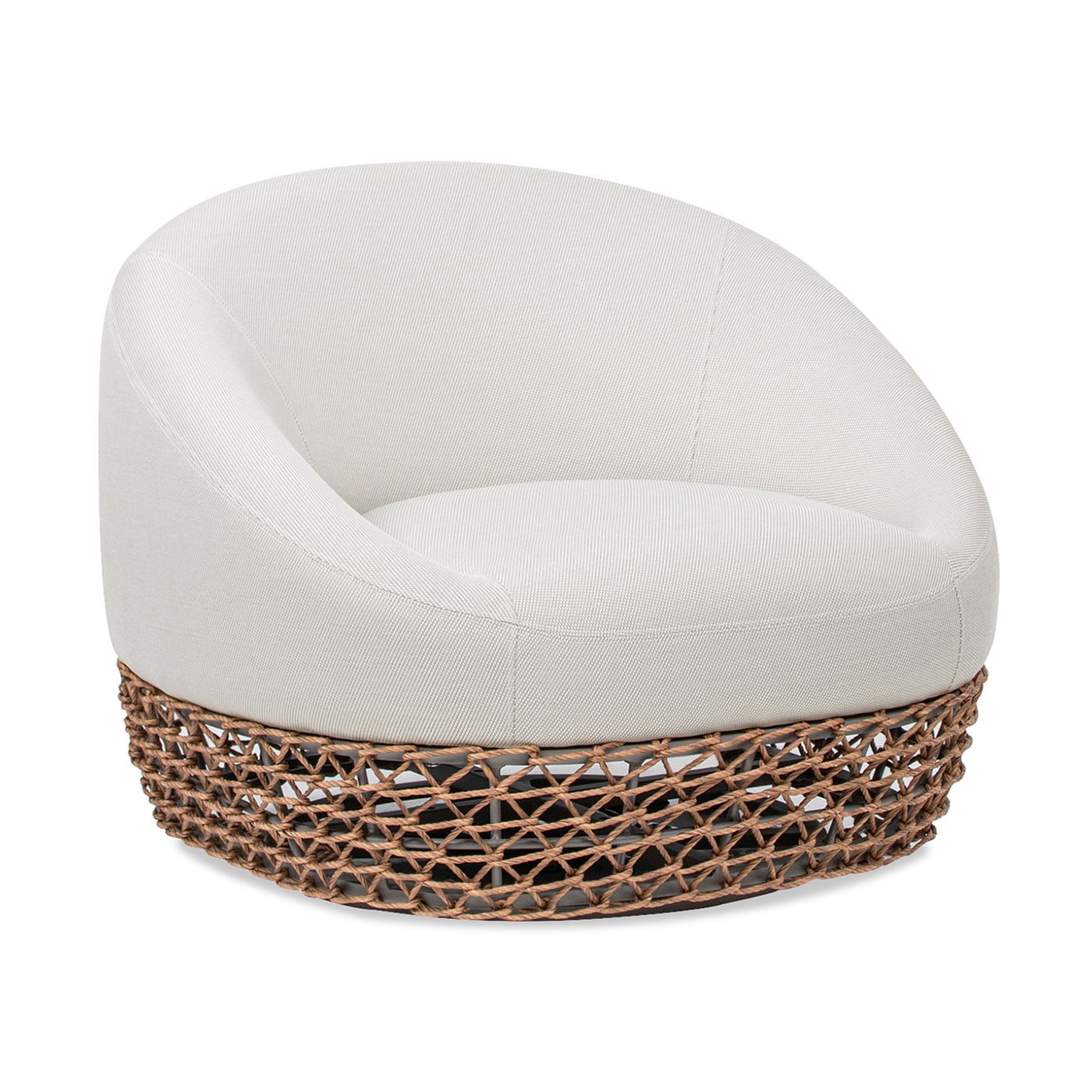 Willow - Upholstered Patio Deep Seating Armchair, Wicker Frame