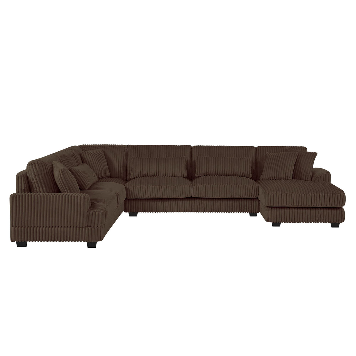 Oversized Sectional Sofa U - Shaped Sofa Couch Modern Sofa Upholstered In Soft With A Chaise Lounge For Living Room