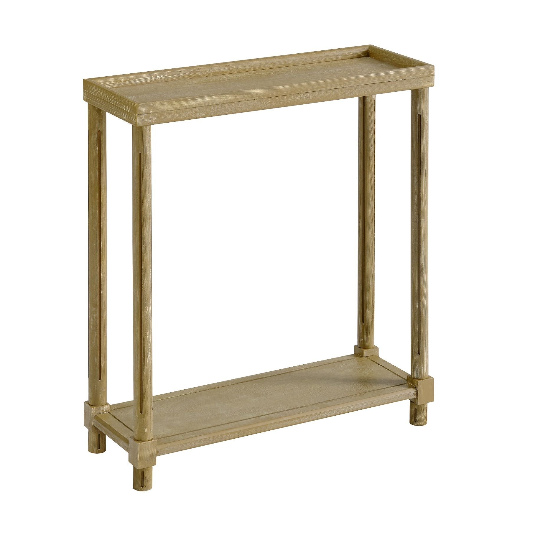 Narrow Side End Tables With Shelf (Set of 2)