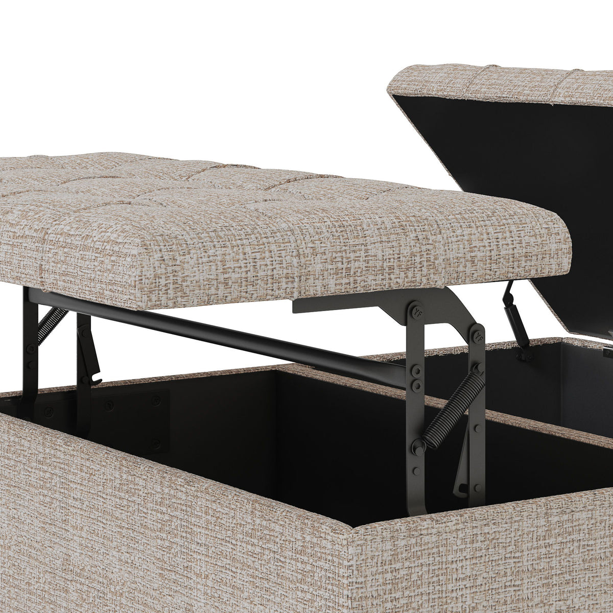 Harrison - Coffee Table Storage Ottoman - Silver