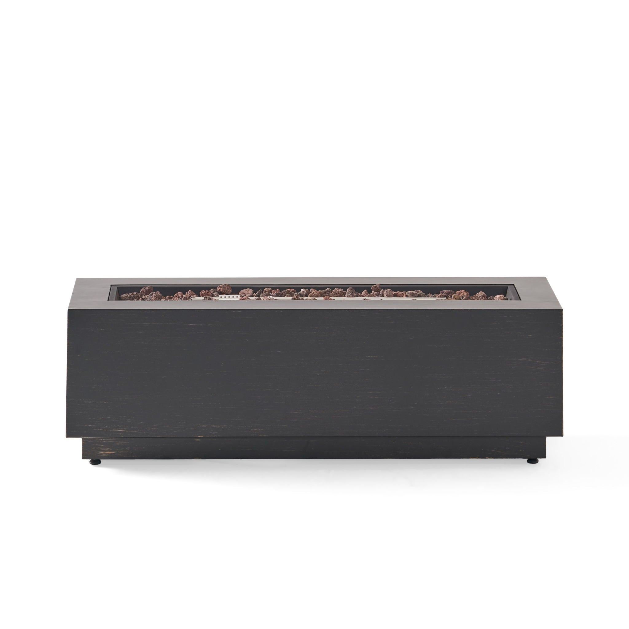 Modern Outdoor Iron Propane Fire Pit, 50, 000 Btu, Sleek Design - Brown / Gold