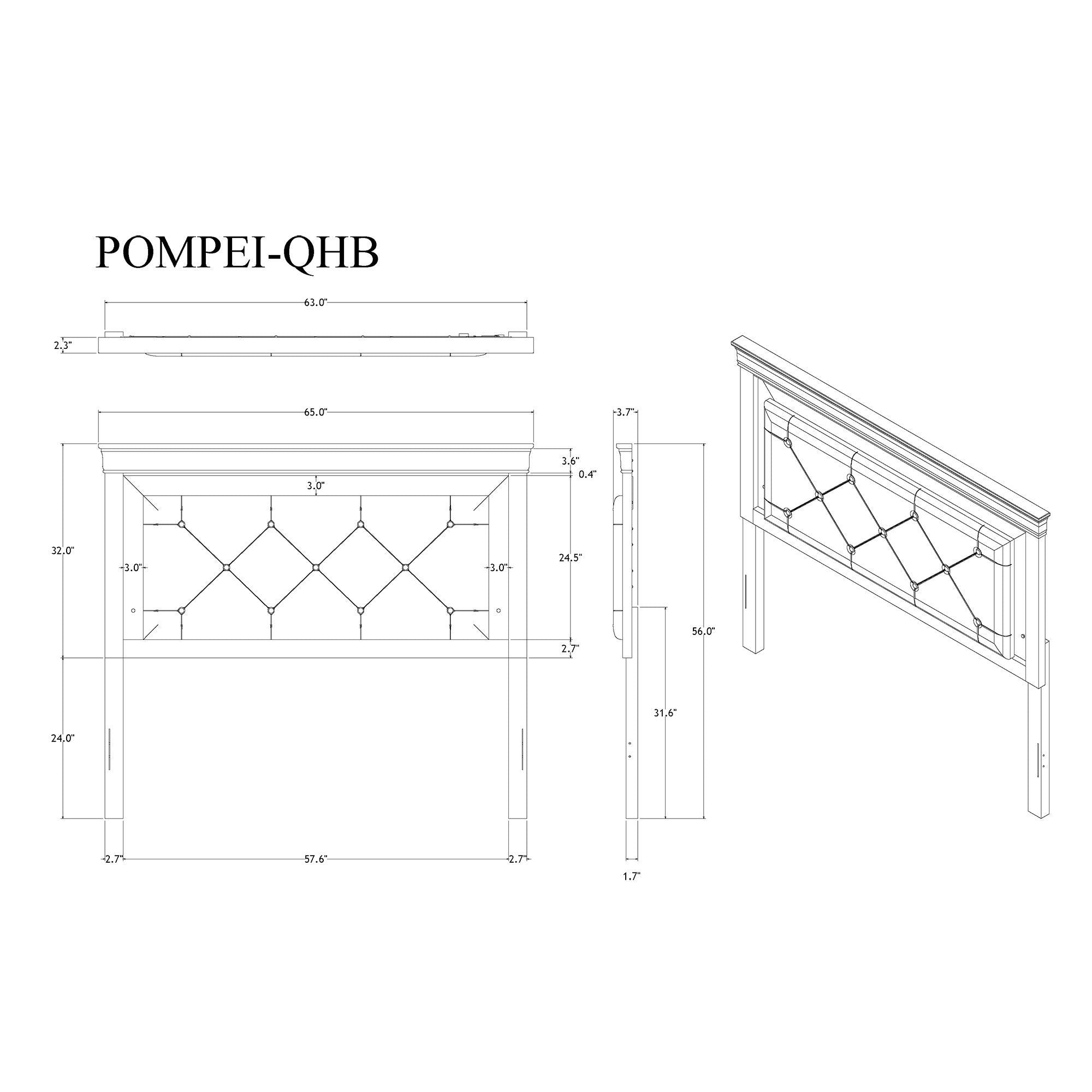 Shaker - Bed With LED Lighting And Crystal Inspired Tufted Headboard