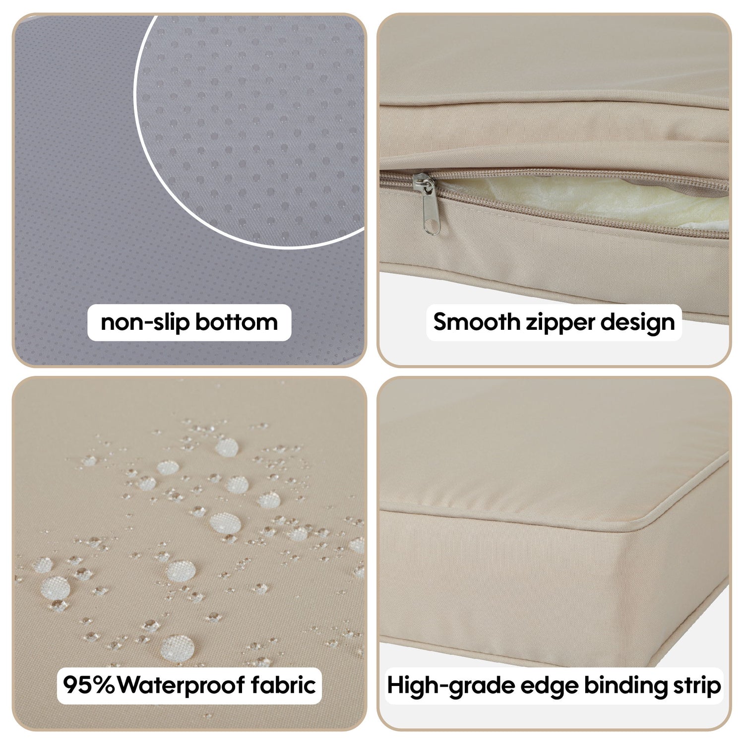 14 Pack Cushion Covers For 7 Piece Wicker Rattan Sectional Sofa