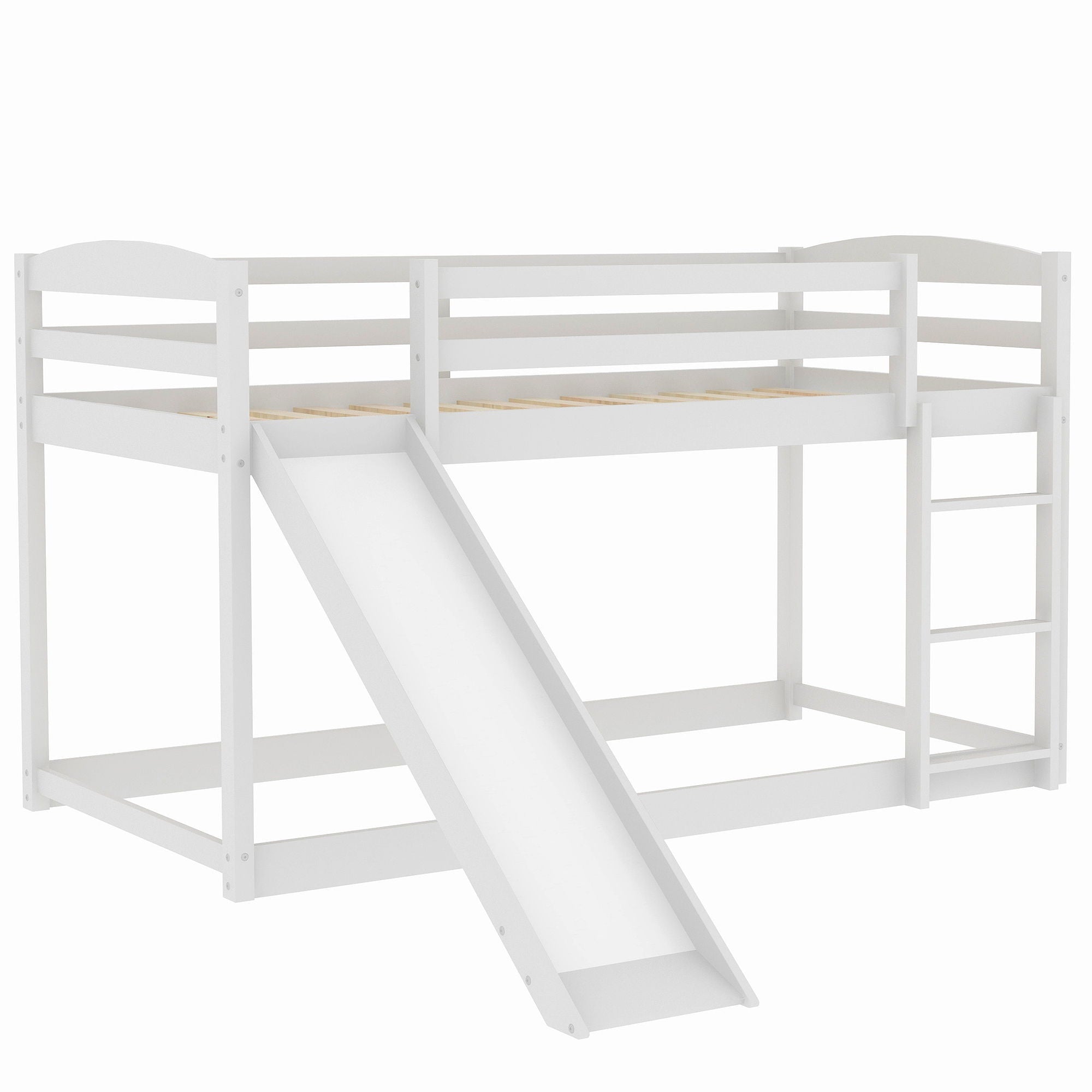 Durable Bunk Bed With Convertible Slide And Ladder