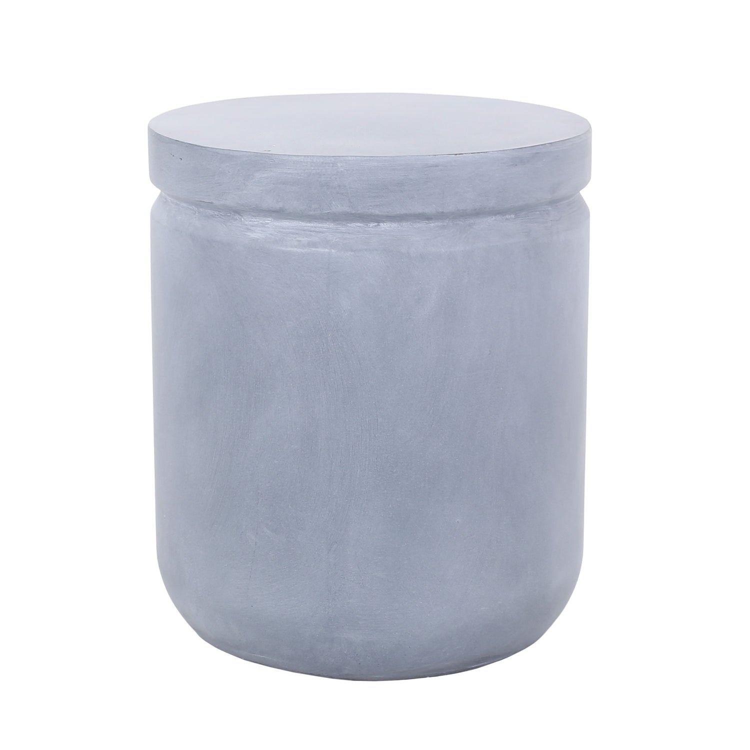 Outdoor Concrete End Table - Light Blue