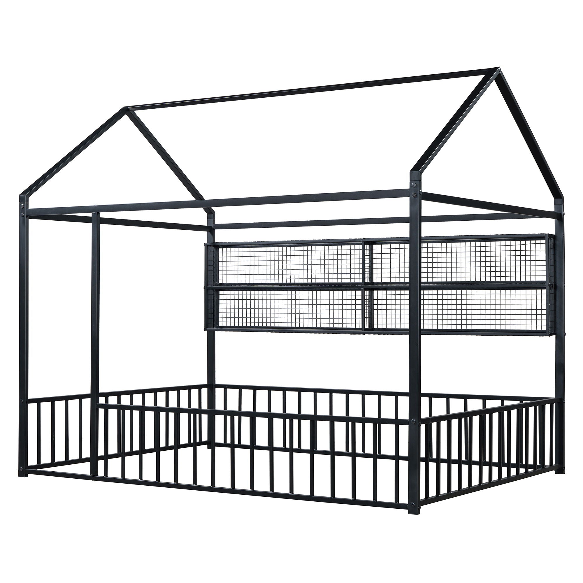 House Frame With Fence And Shelves