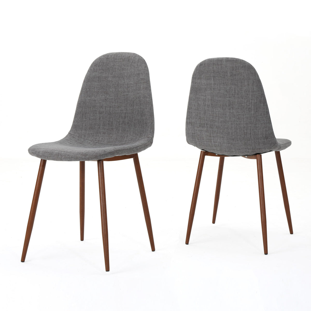 Modern Minimalist Fabric Dining Chair With Iron Legs
