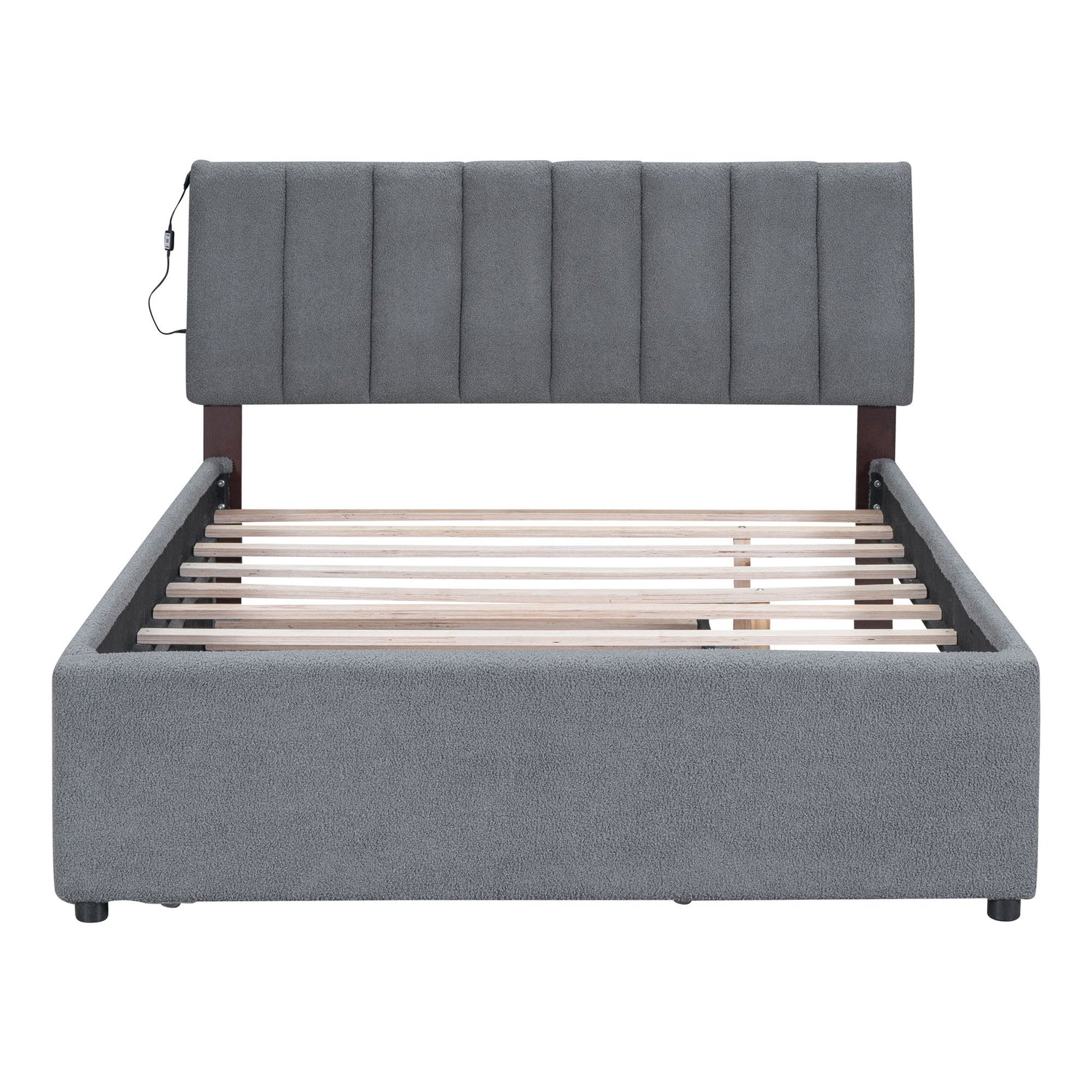 Upholstered Platform Bed With Trundle