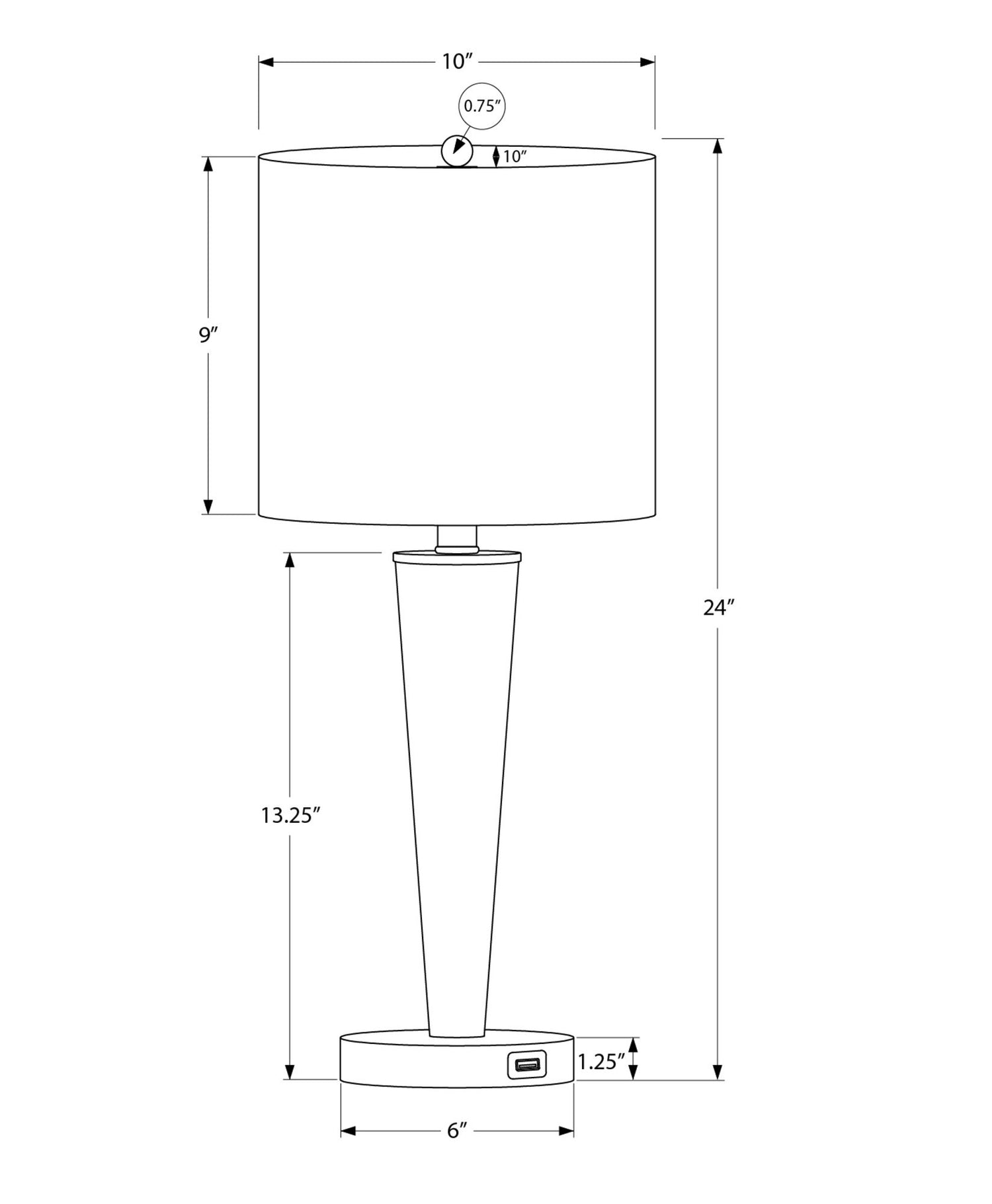 Lighting, Table Lamp, USB Port Included, Contemporary (Set of 2)