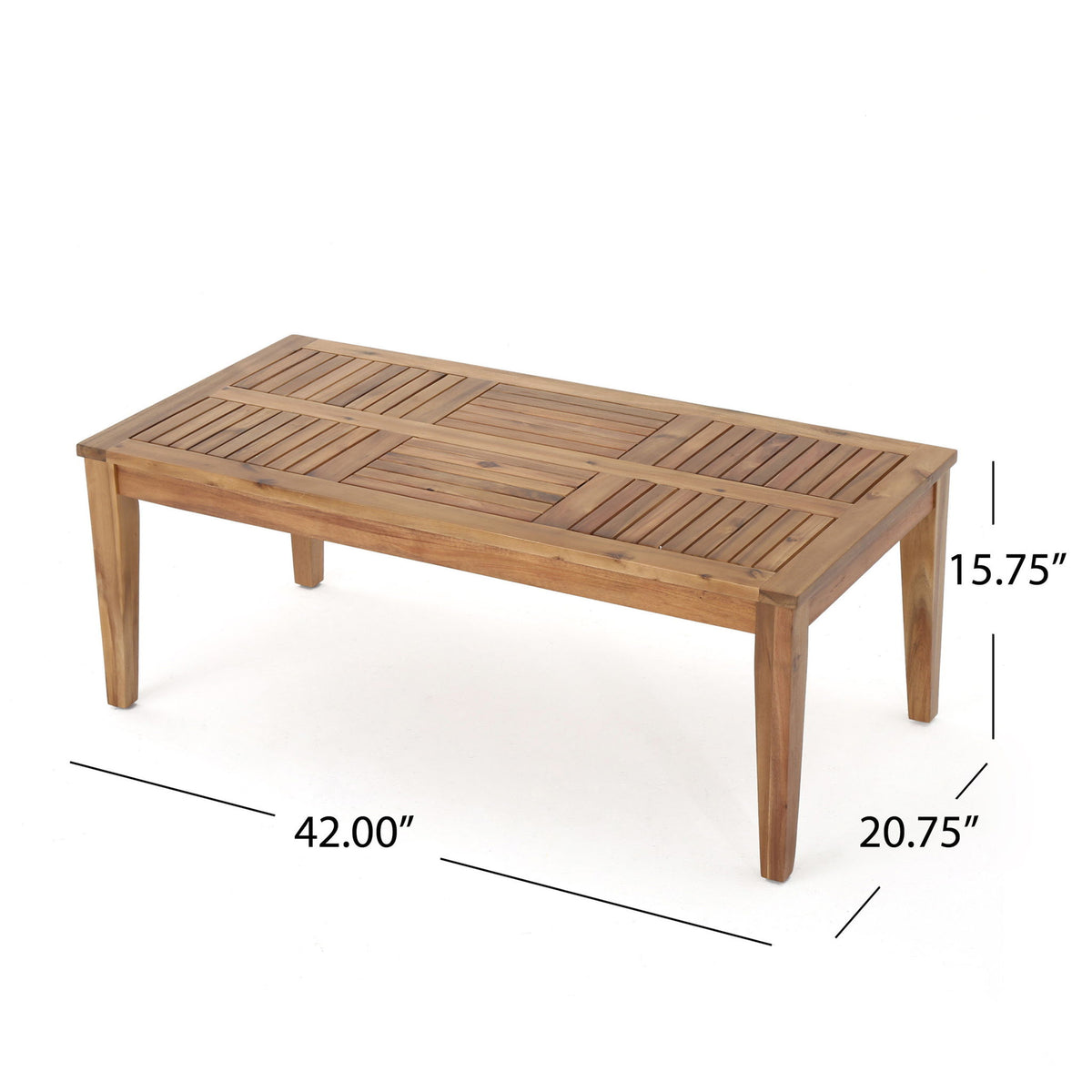 Ajuni - Rectangular Acacia Outdoor Coffee Table - Natural
