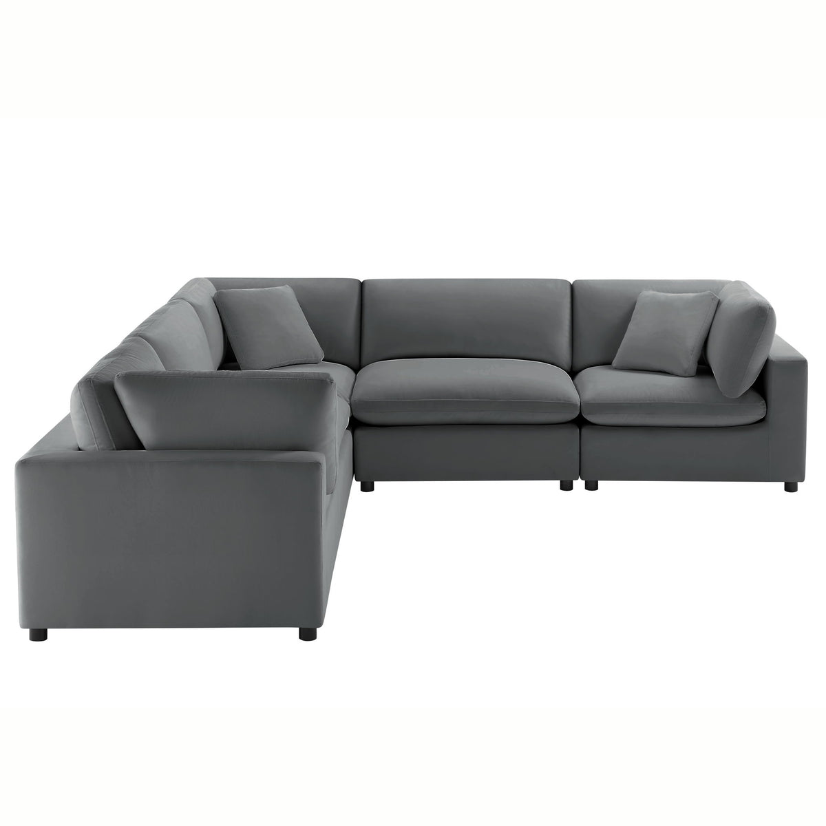 Caylie - Modular 5 Piece Sectional - Charcoal