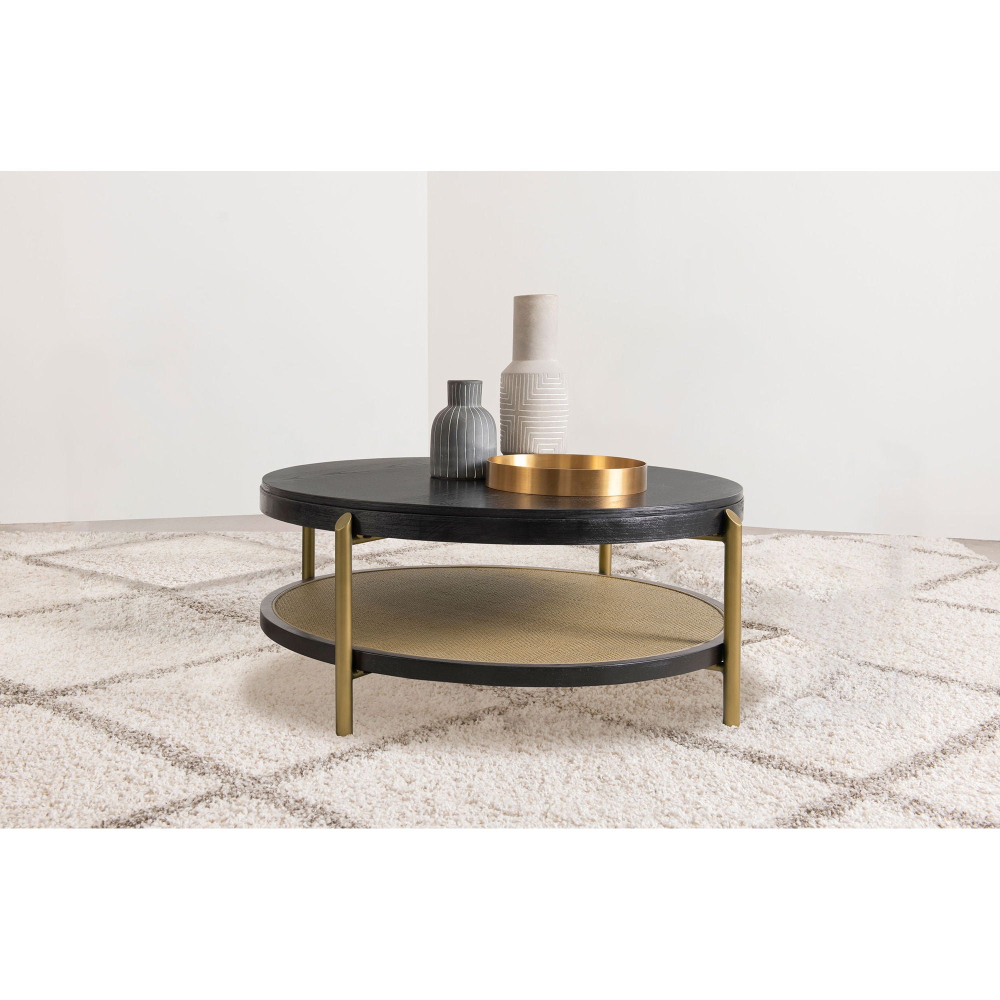 Benson - Round Table With Storage Shelf