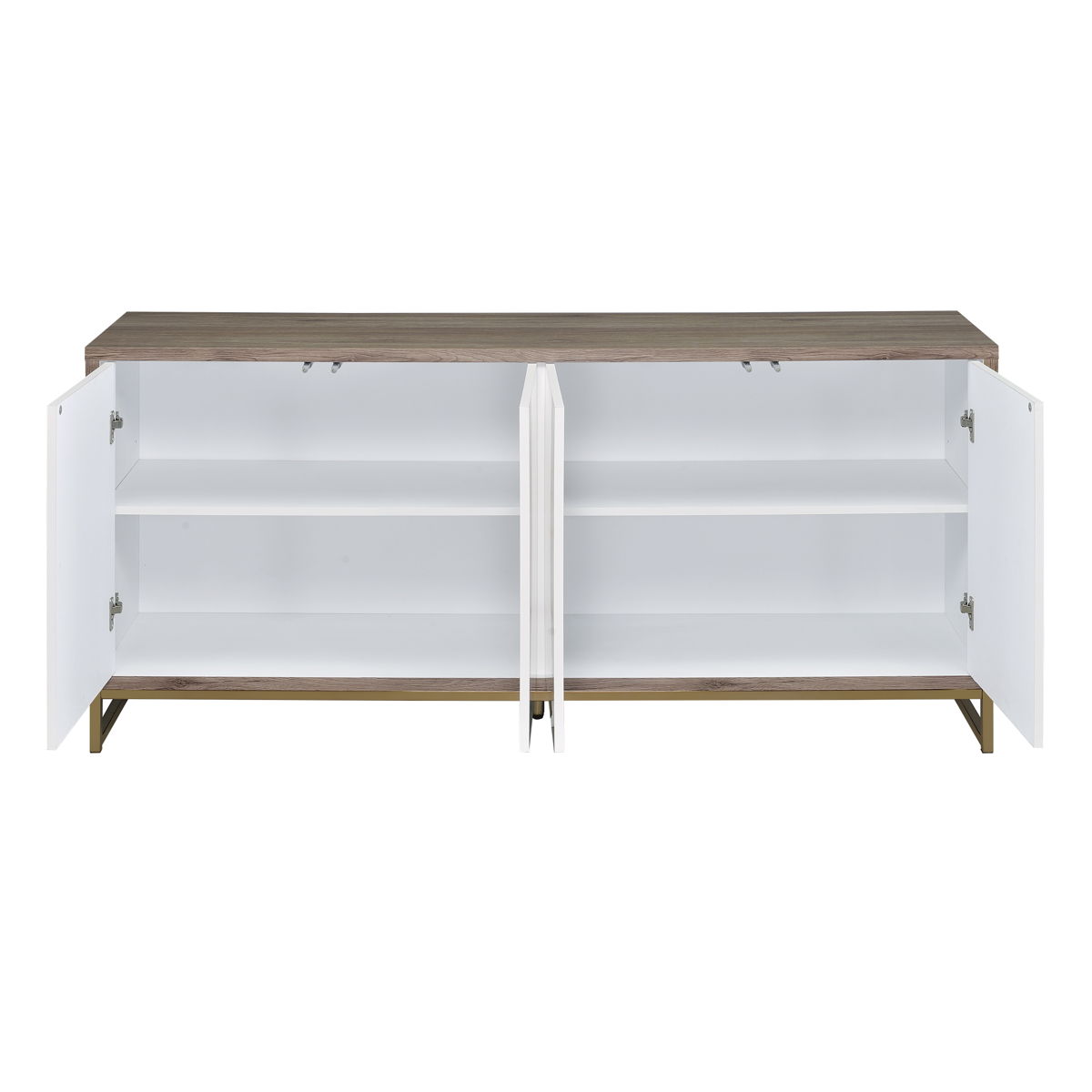 Paavan - Console Cabinet - White / ChampagneChampagne