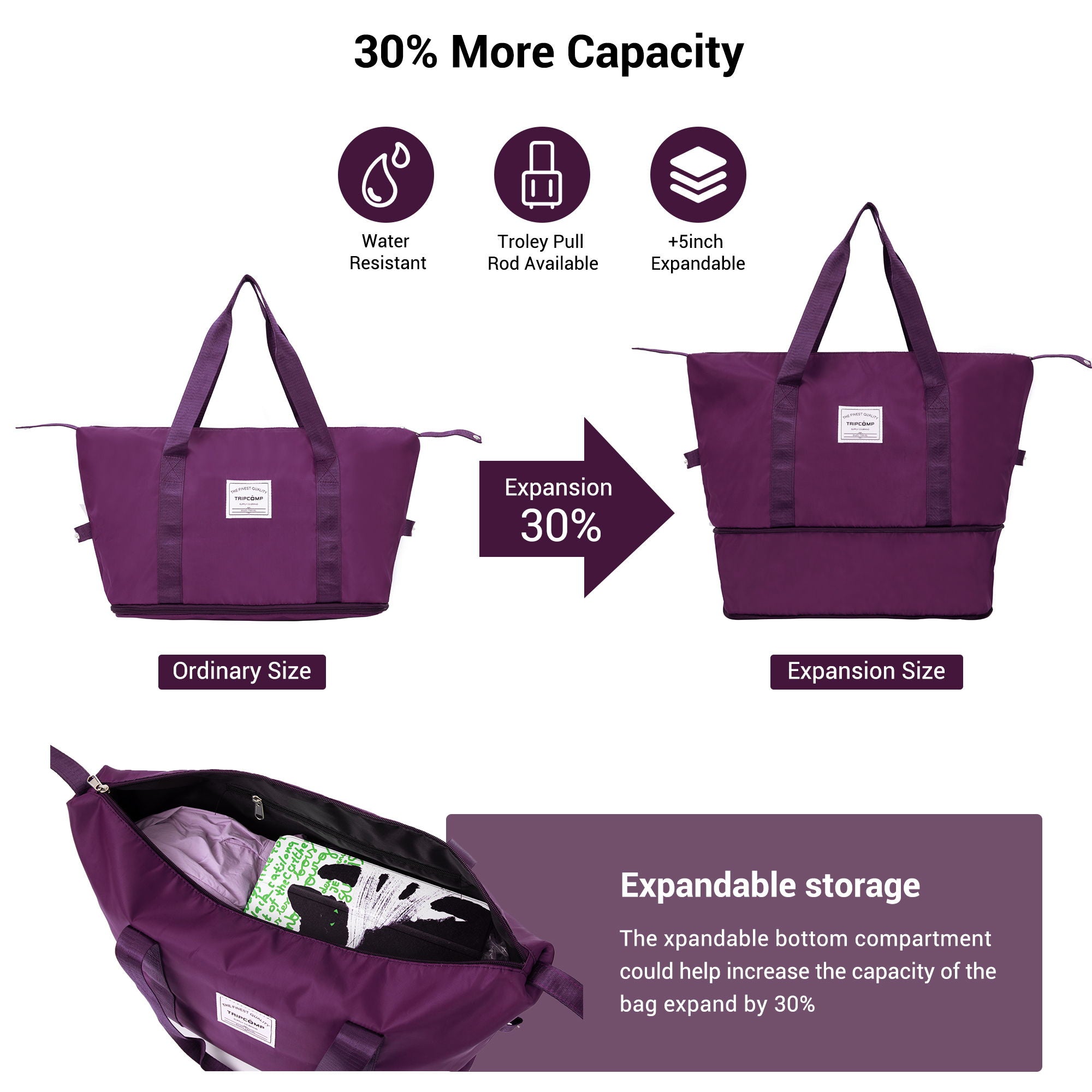 Luggage Set Of 5 Pieces, Expandable Hard Pc Luggage Set With Tsa Lock For Rotating Wheels