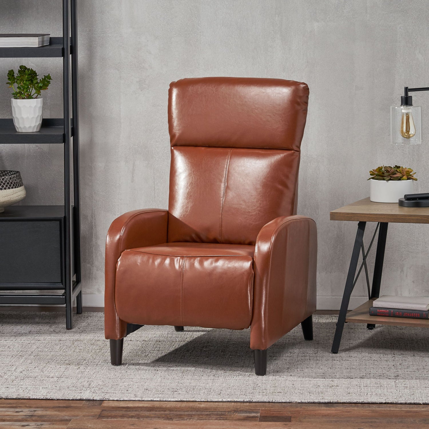 Wide Push Back Standard Recliner - Hazelnut