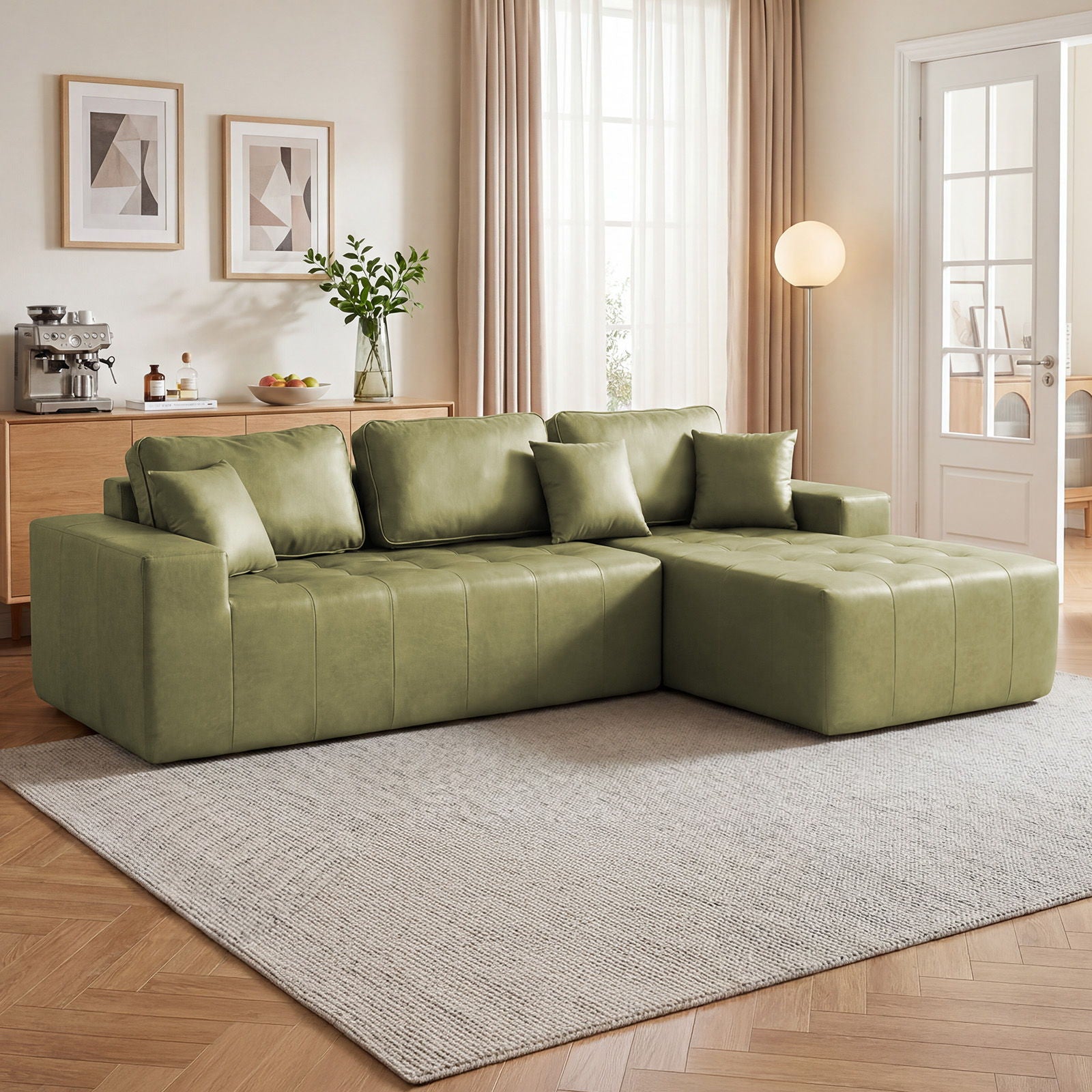 L - Shaped Corner Chaise Sofa Bed