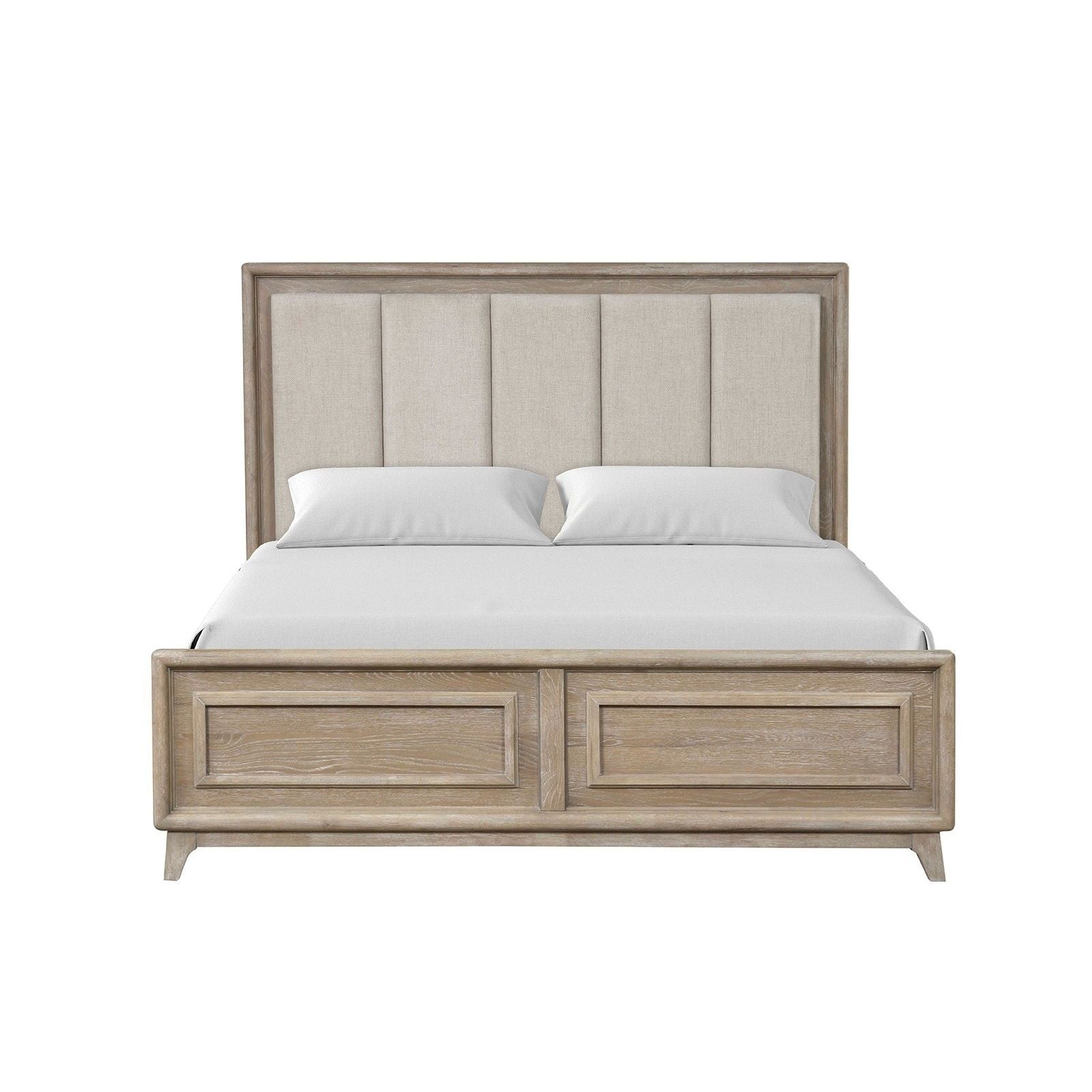Contemporary Bed With Padded Headboard
