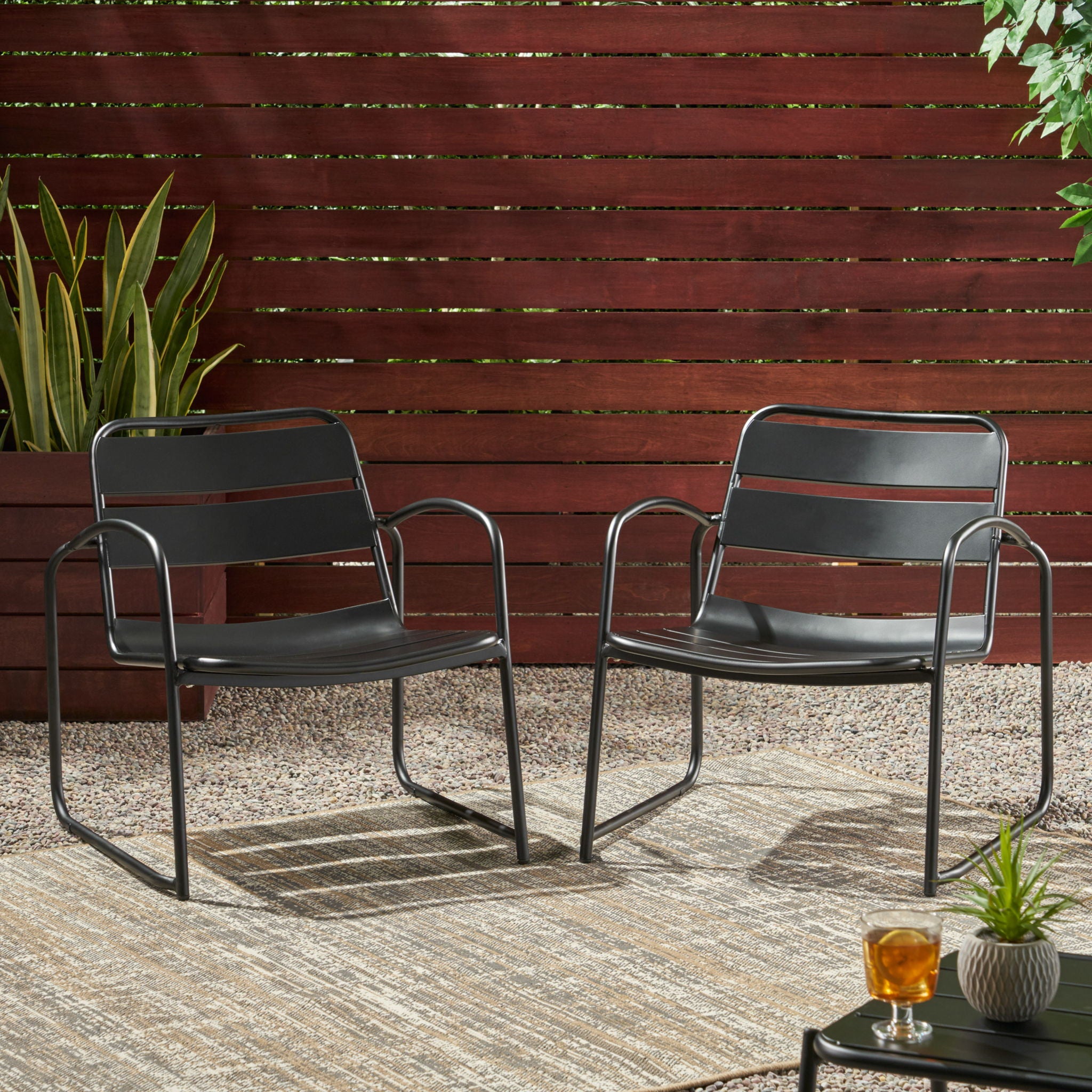 Modern Conrad Chair Outdoor Seating - Matte Black
