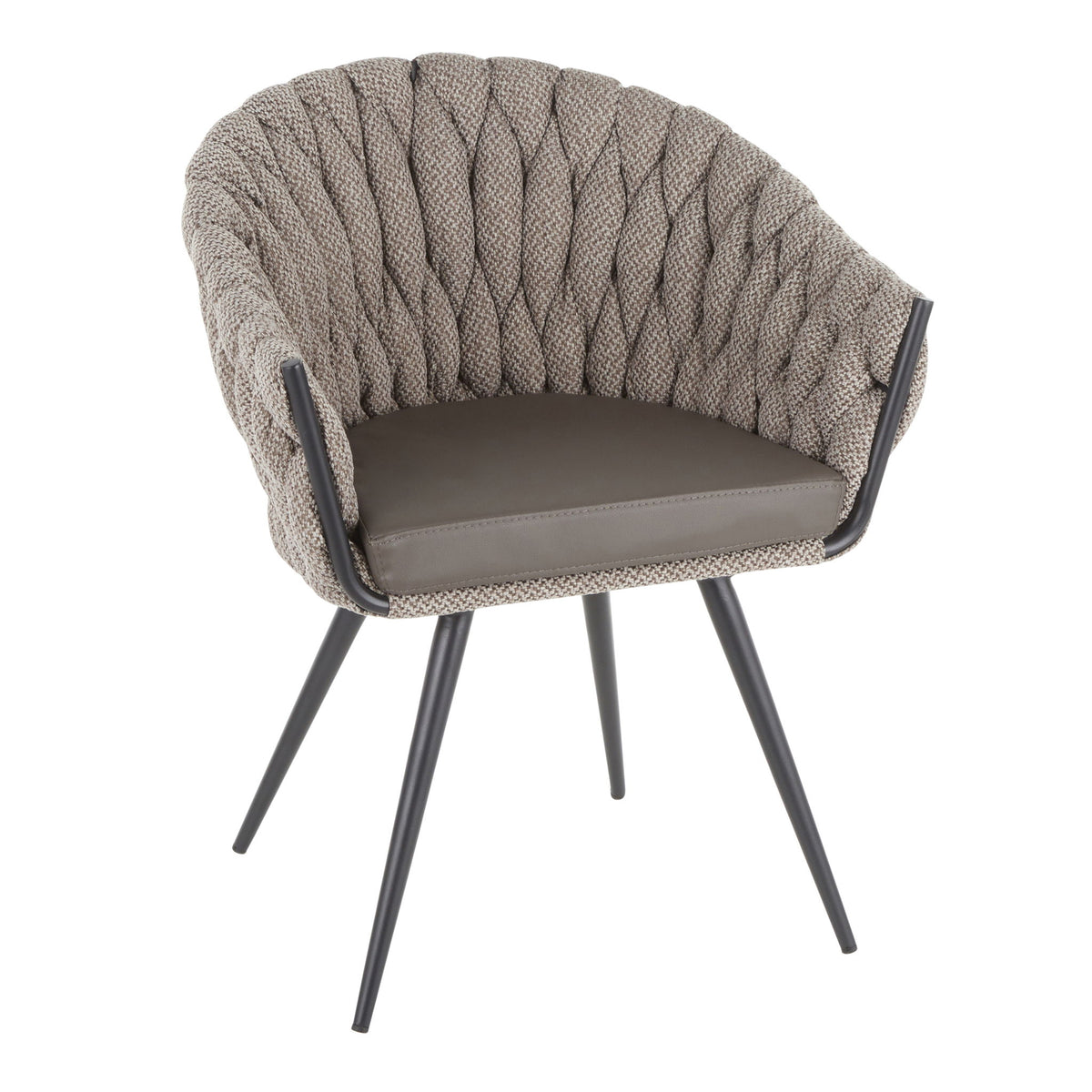 Matisse - Braided Contemporary Chair - Gray